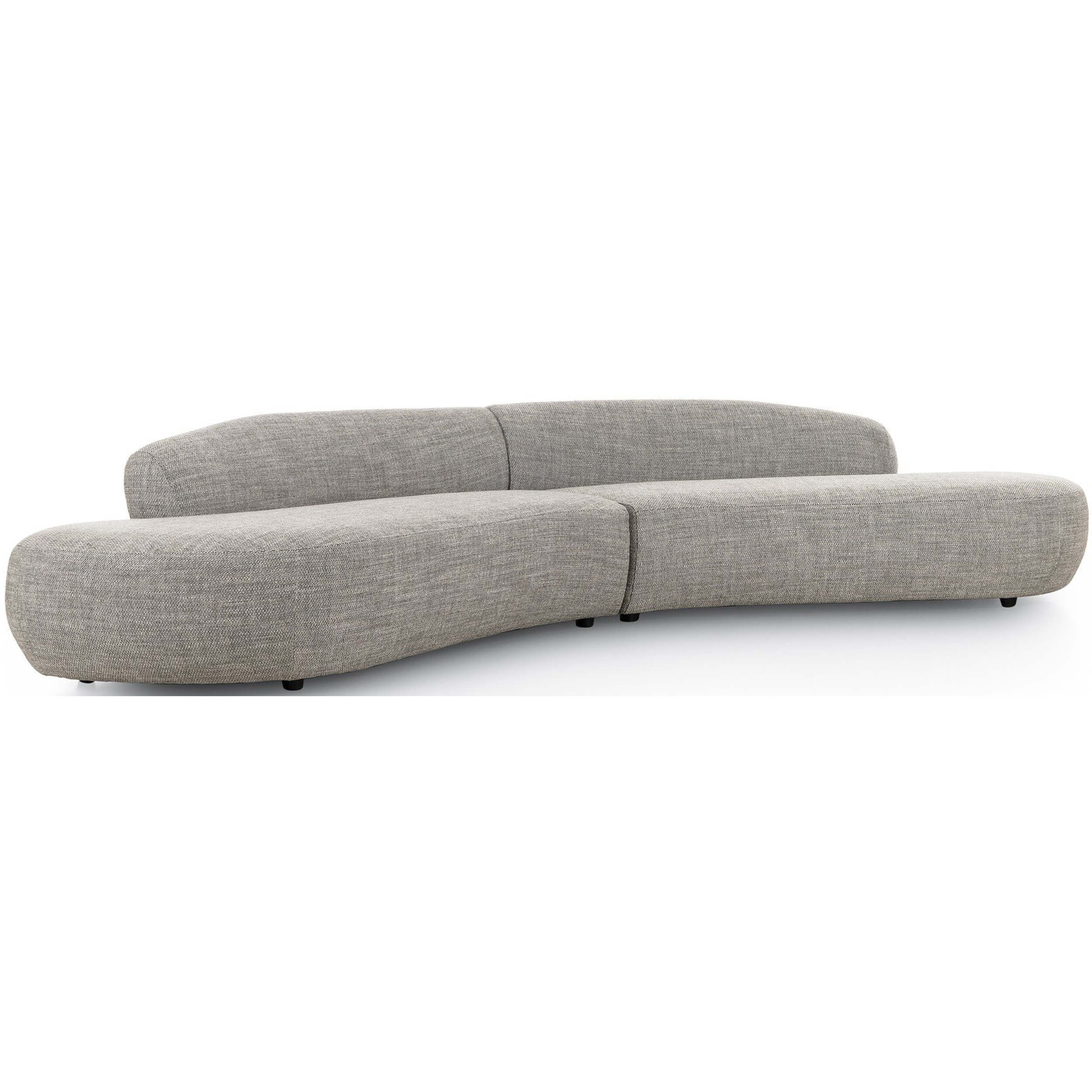 Belen Double Chaise, Thames Coal by Four Hands