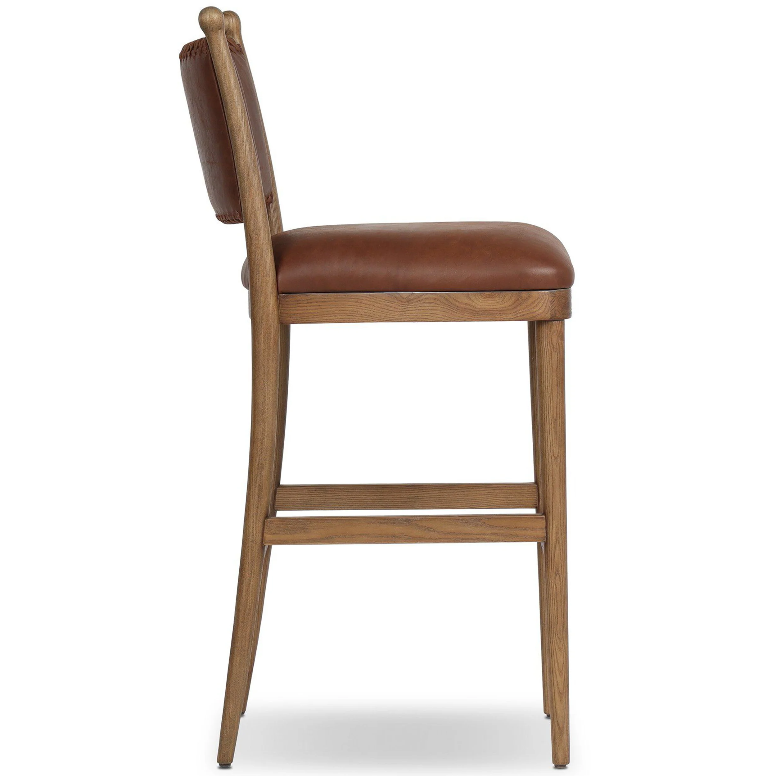 Bella Leather Bar & Counter Stool, Dulane Mahogany by Amber Lewis x Four Hands - Image 10