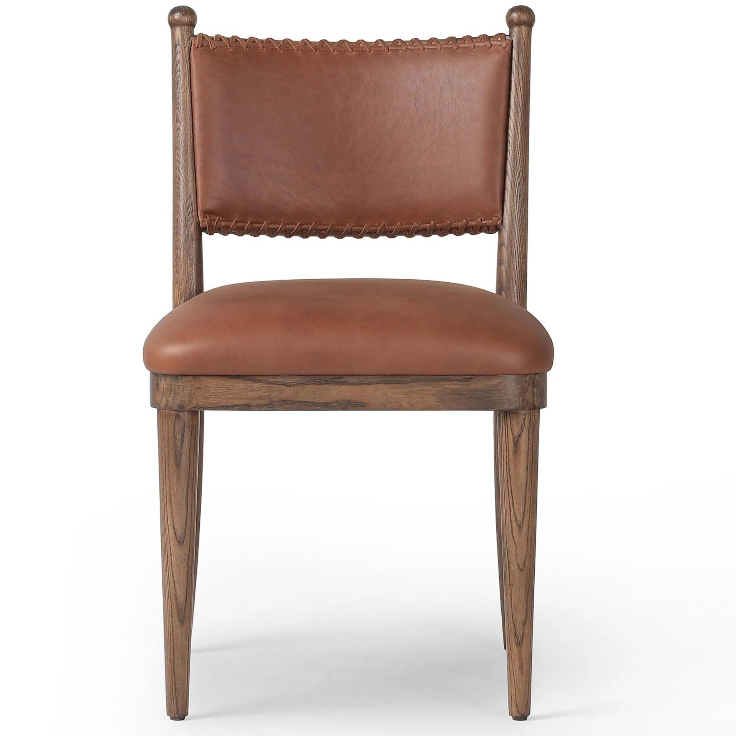 Bella Leather Dining Chair, Dulane Mahogany, Set of 2 by Amber Lewis x Four Hands - Image 2