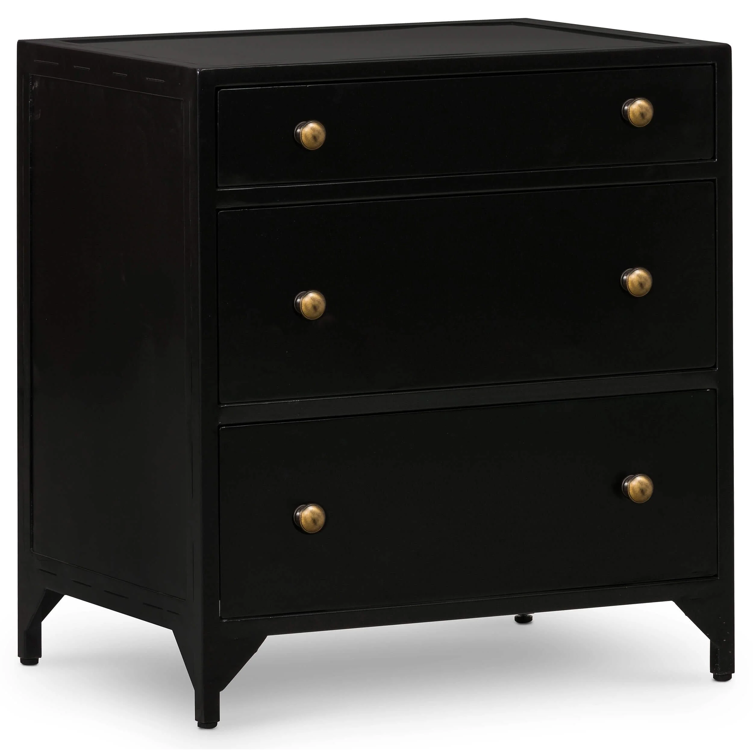 Belmont Storage Nightstand, Small, Black by Four Hands