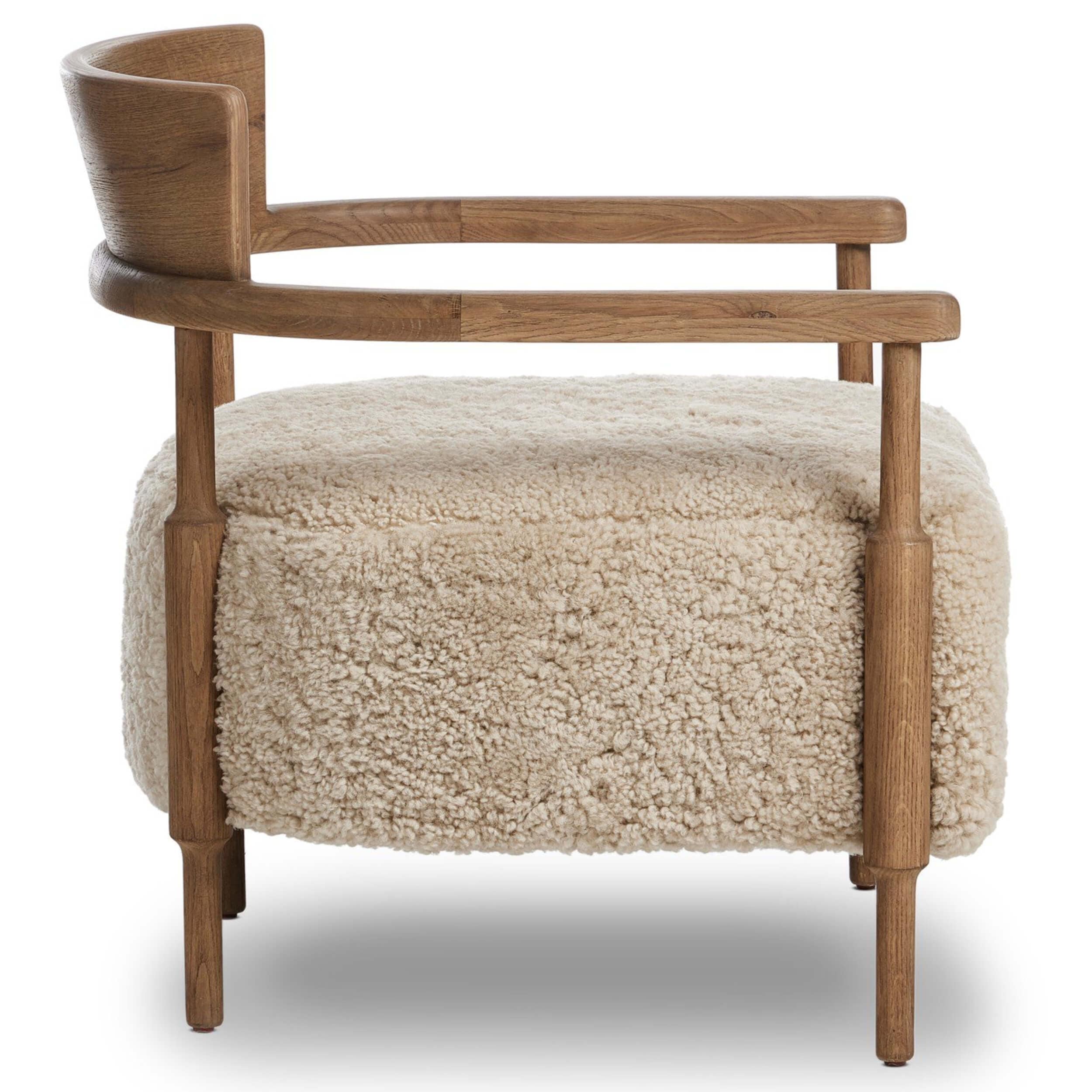 Bennett Chair, Beige by Amber Lewis x Four Hands - Image 4