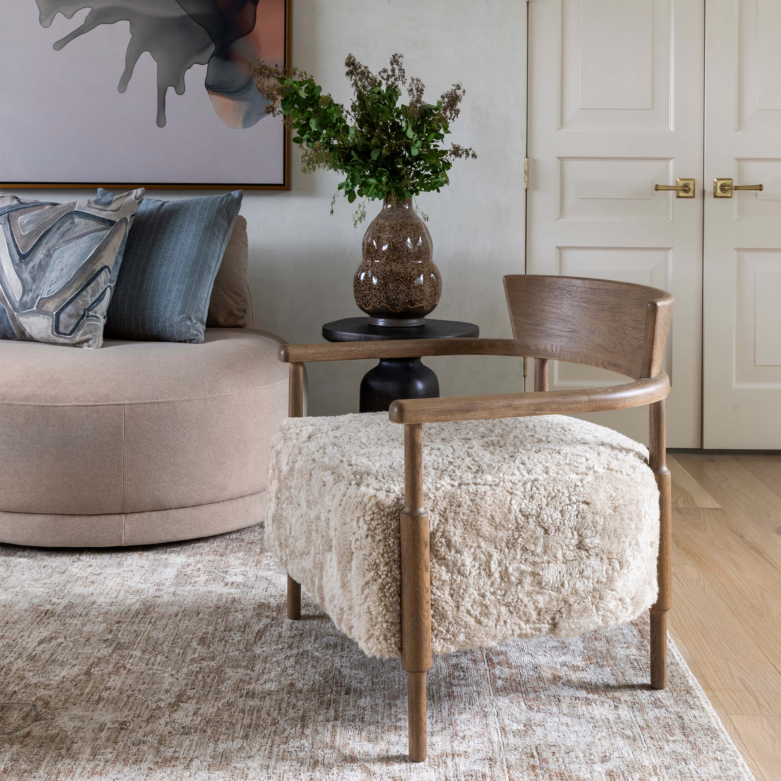 Bennett Chair, Beige by Amber Lewis x Four Hands - Image 7