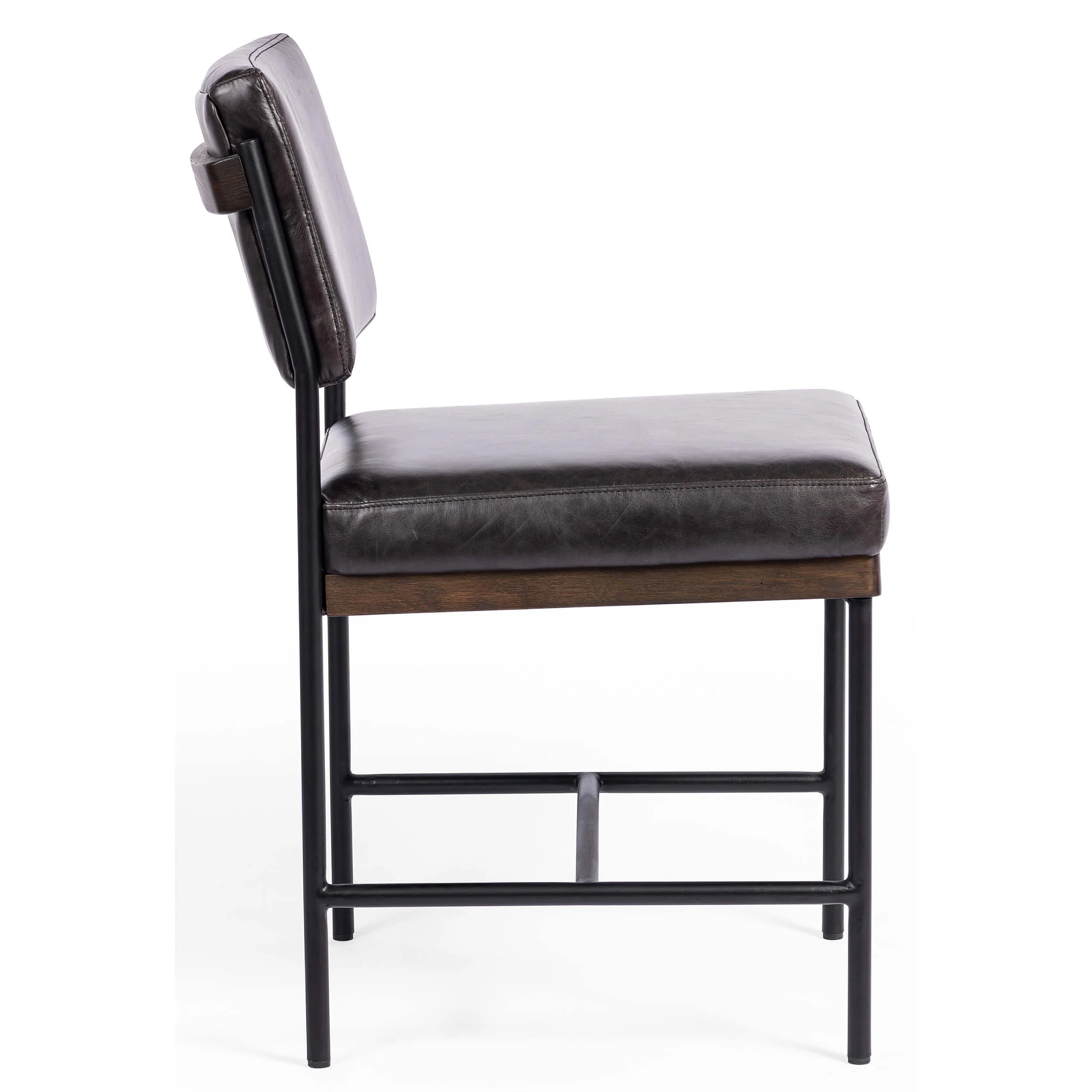 Benton Leather Dining Chair, Sonoma Black, Set of 2 by Four Hands - Image 3