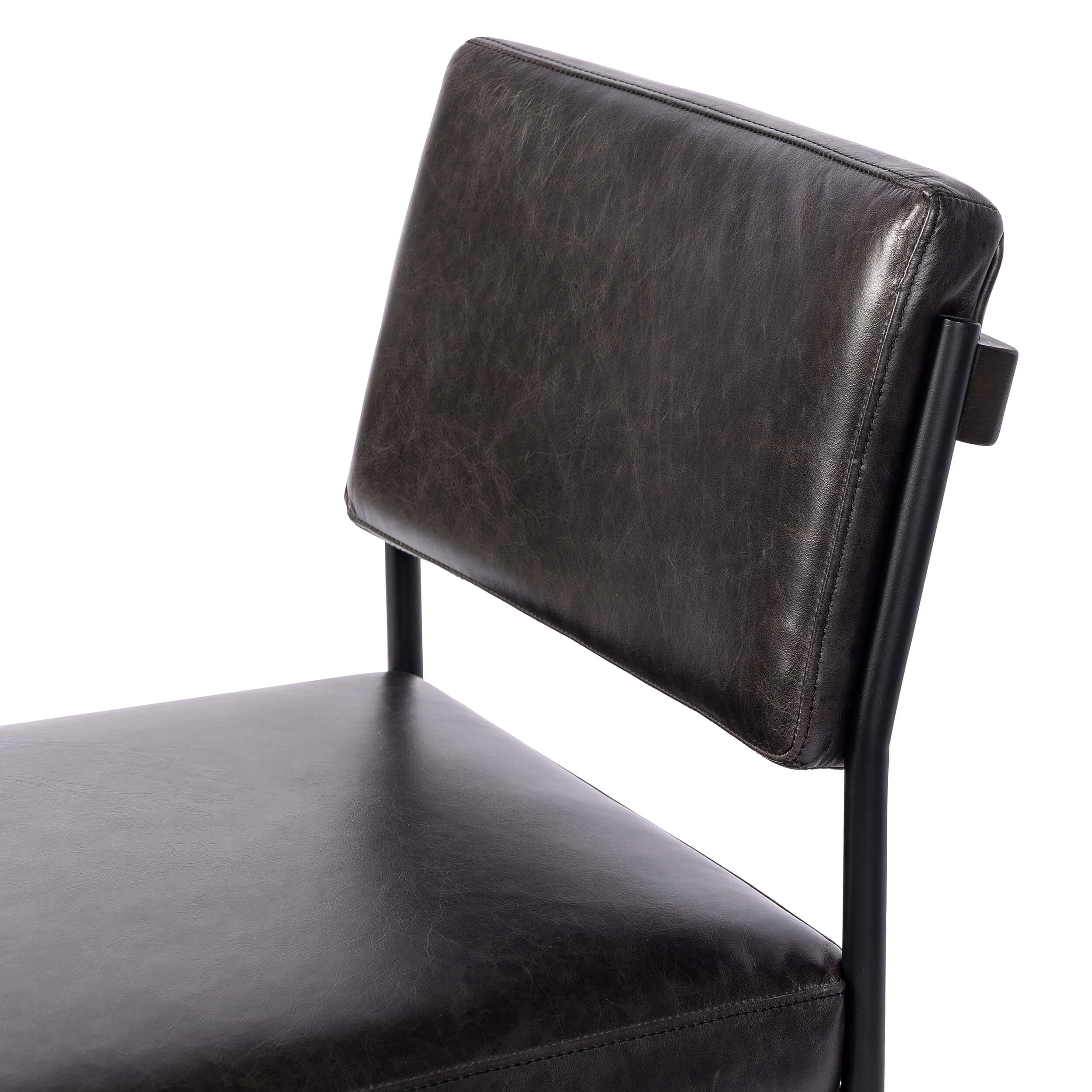 Benton Leather Dining Chair, Sonoma Black, Set of 2 by Four Hands - Image 5