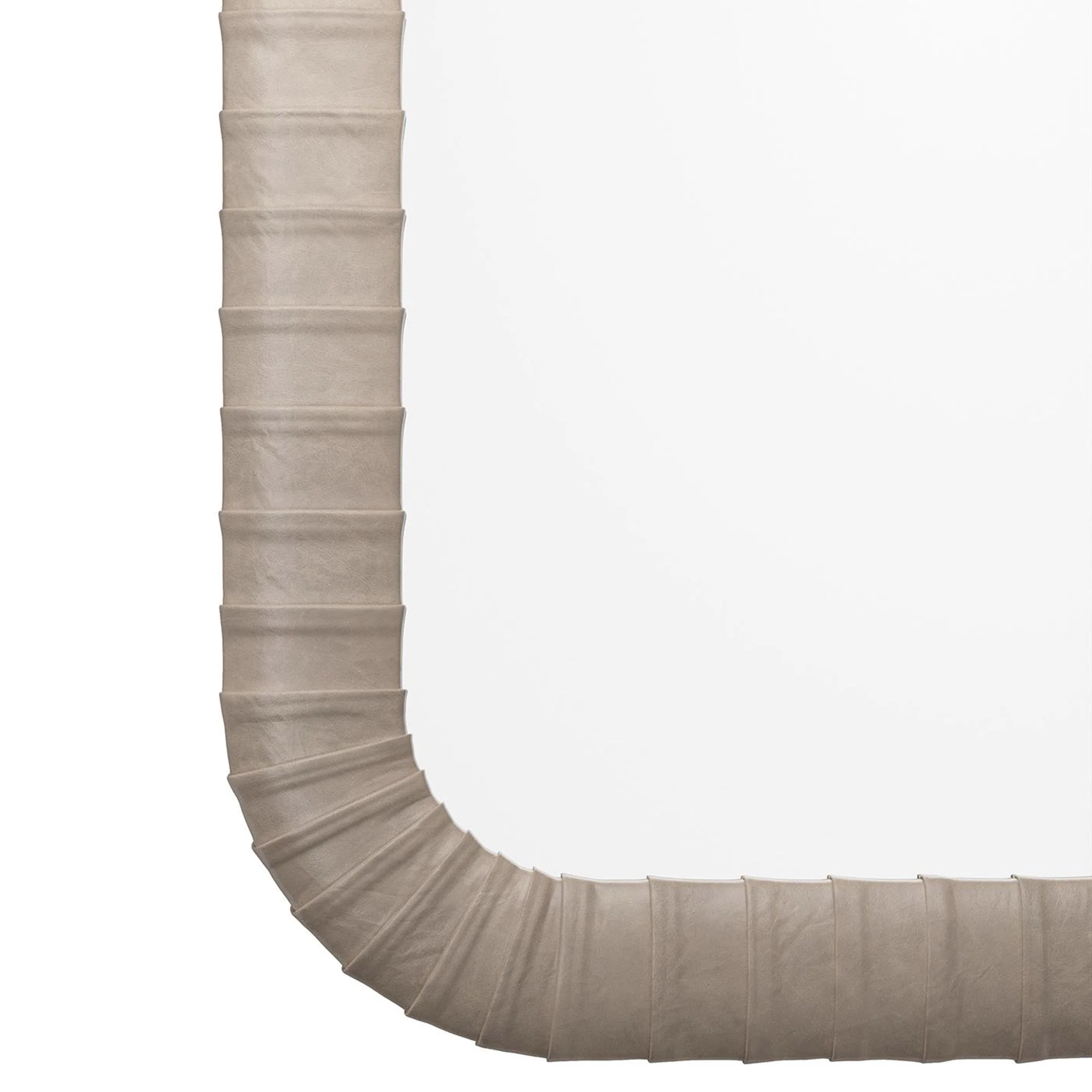 Beretta Leather Small Mirror, Beige - Image 4