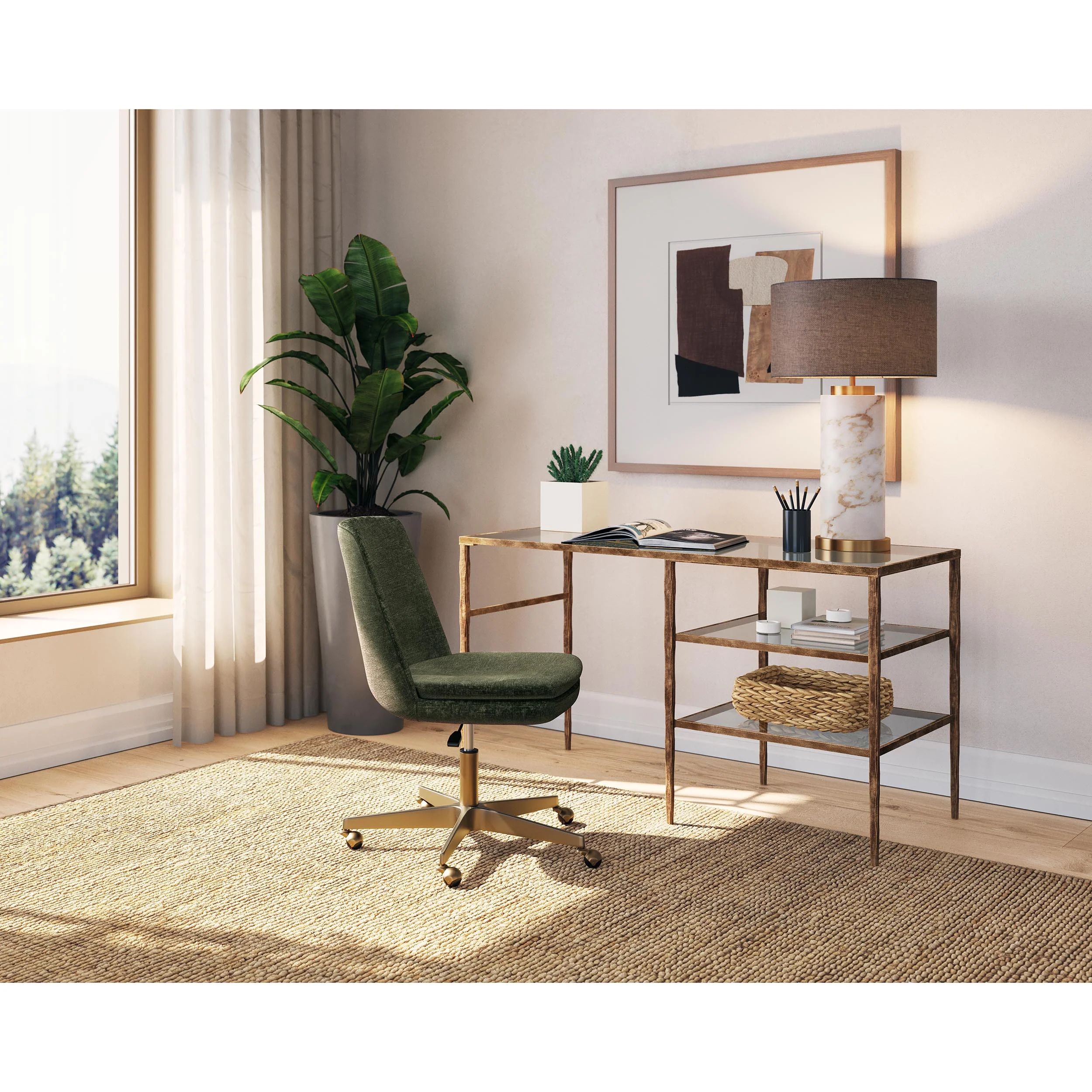 Berget Office Chair, Bergen Olive - Image 6