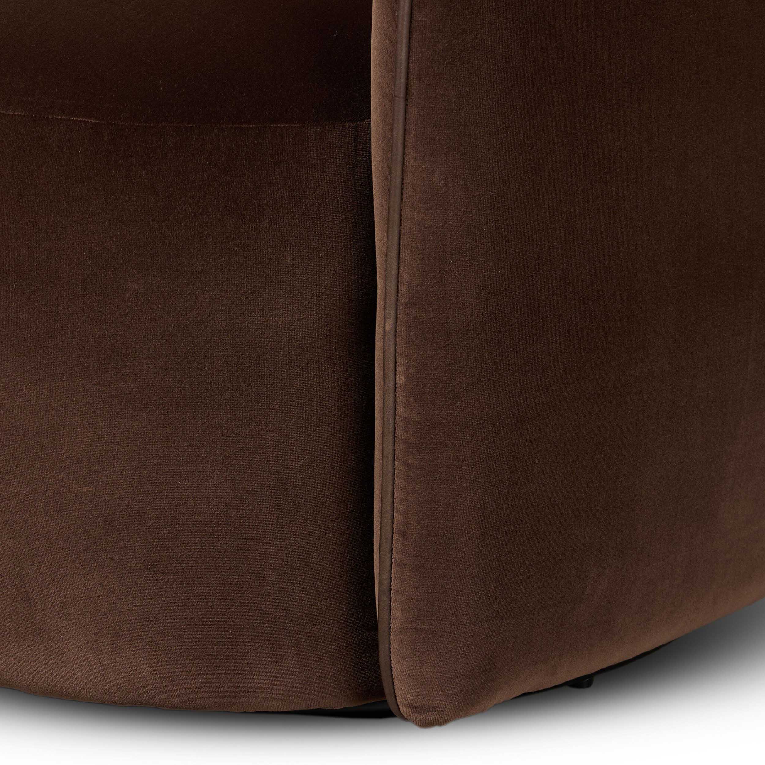 Berkley Swivel Chair, Surrey Cocoa by Four Hands - Image 4