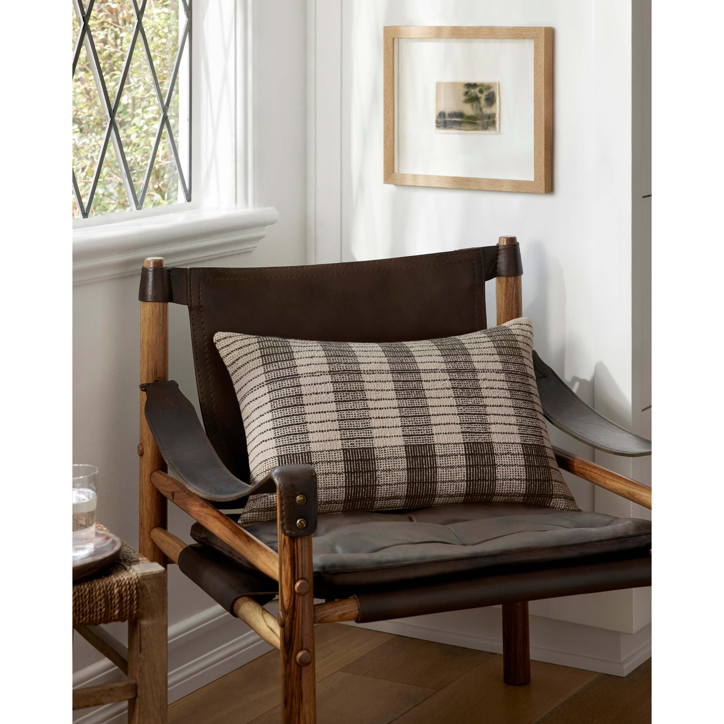 Bernadino Pillow, Ivory/Black - Image 4