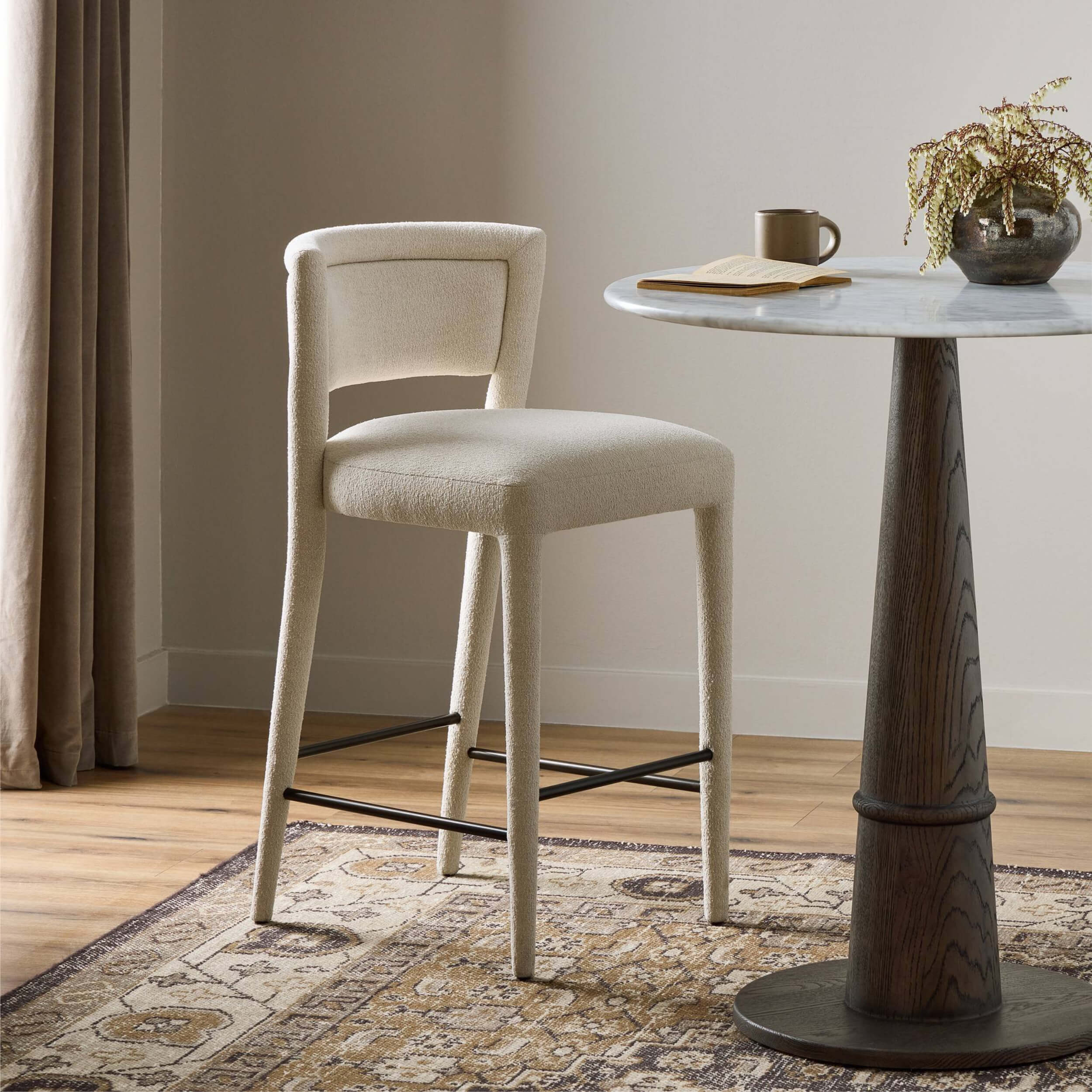 Beverly Bar & Counter Stool, Wayfarer Snow by Four Hands - Image 6