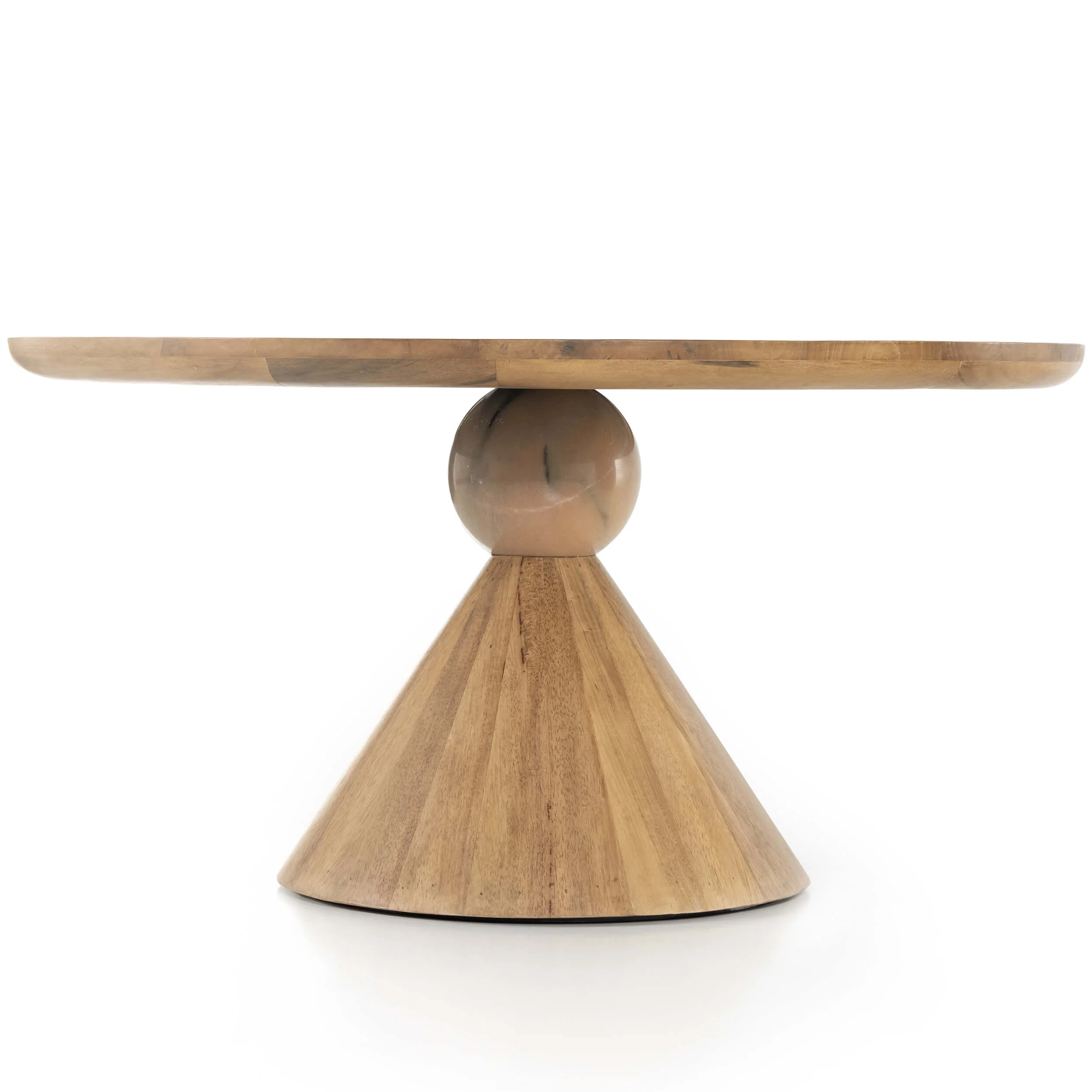 Bibianna Dining Table, Smoked Honey/Blush Marble by Four Hands - Image 2