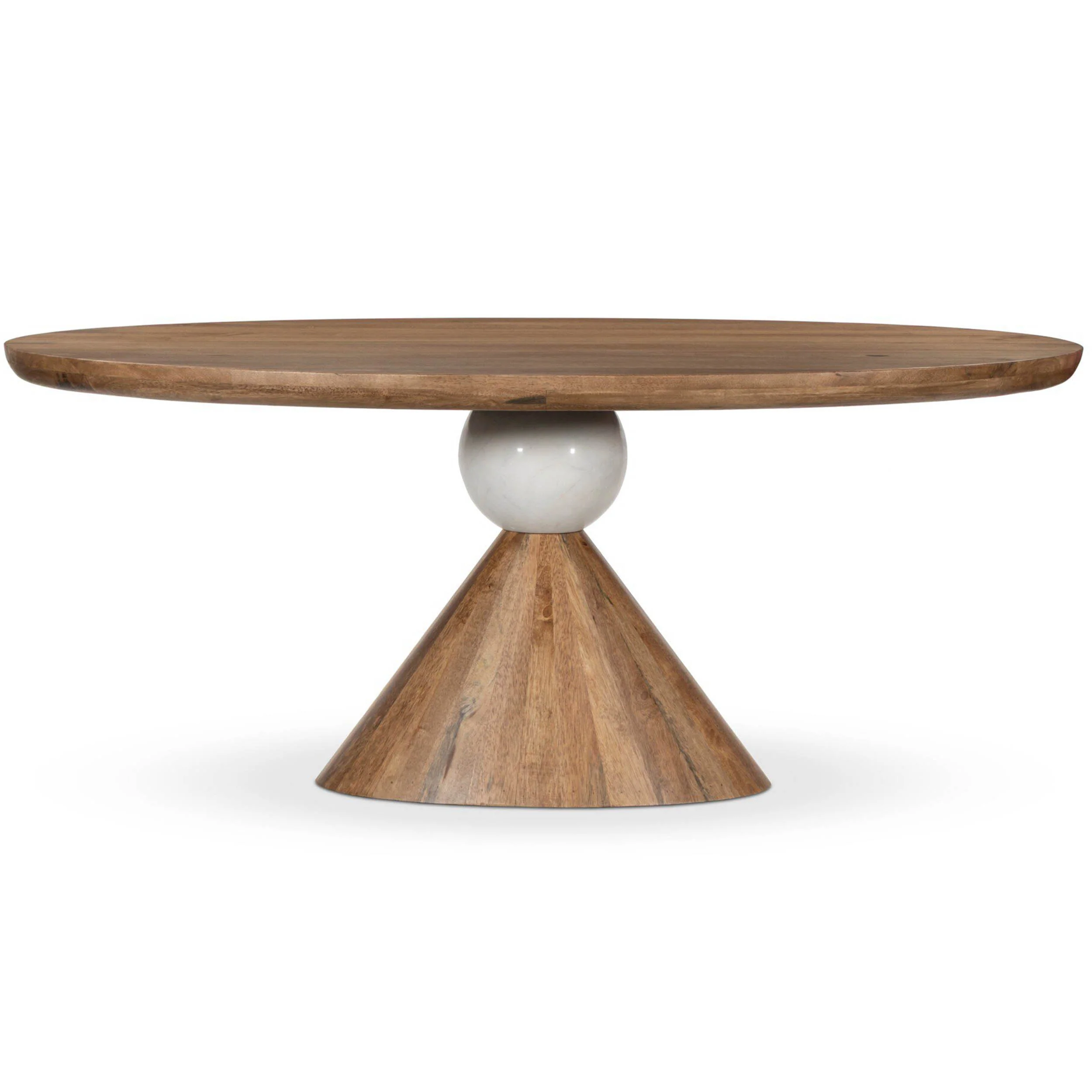 Bibianna Oval Dining Table, White Marble by Four Hands - Image 2