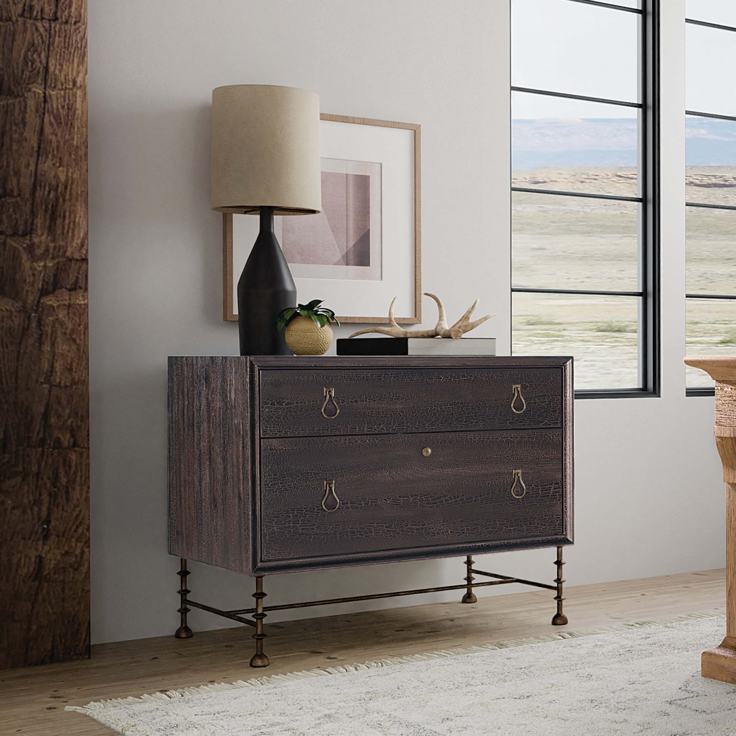 Big Sky Lateral File Cabinet, Charred Timber - Image 4