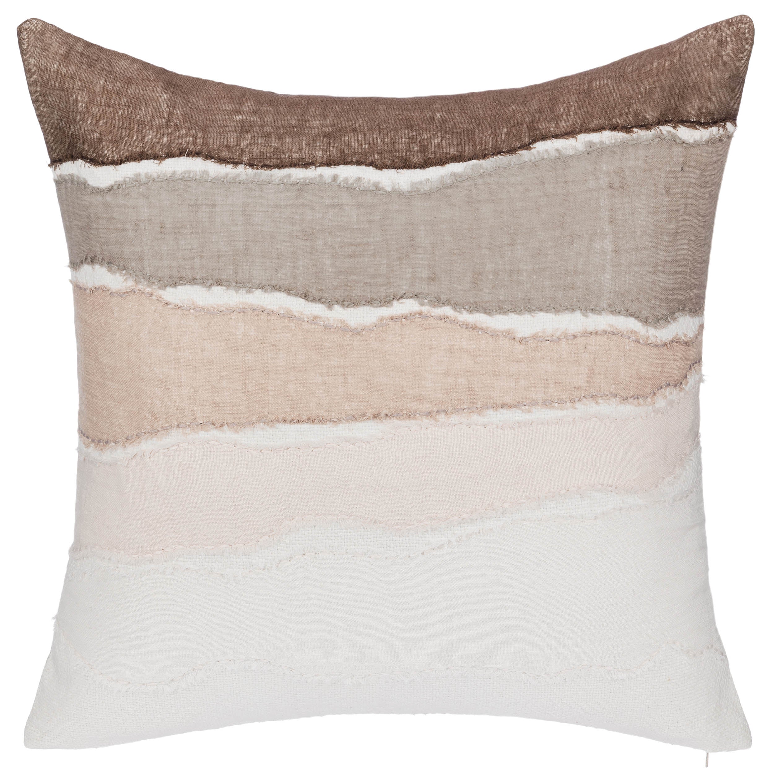 Bikram Pillow, Ivory/Mocha Cream