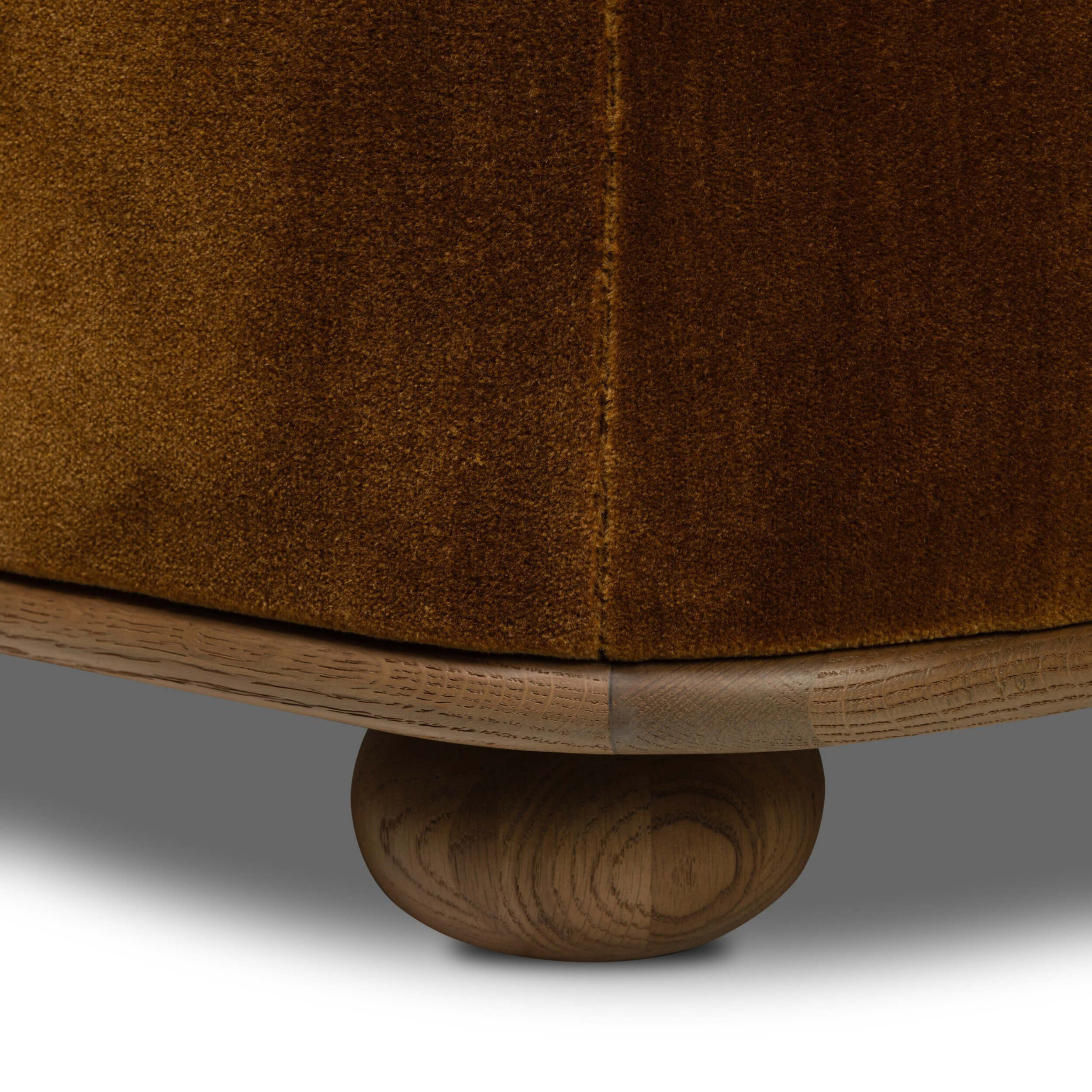 Bilbury Oval Ottoman, Monte Tobacco by Four Hands - Image 6