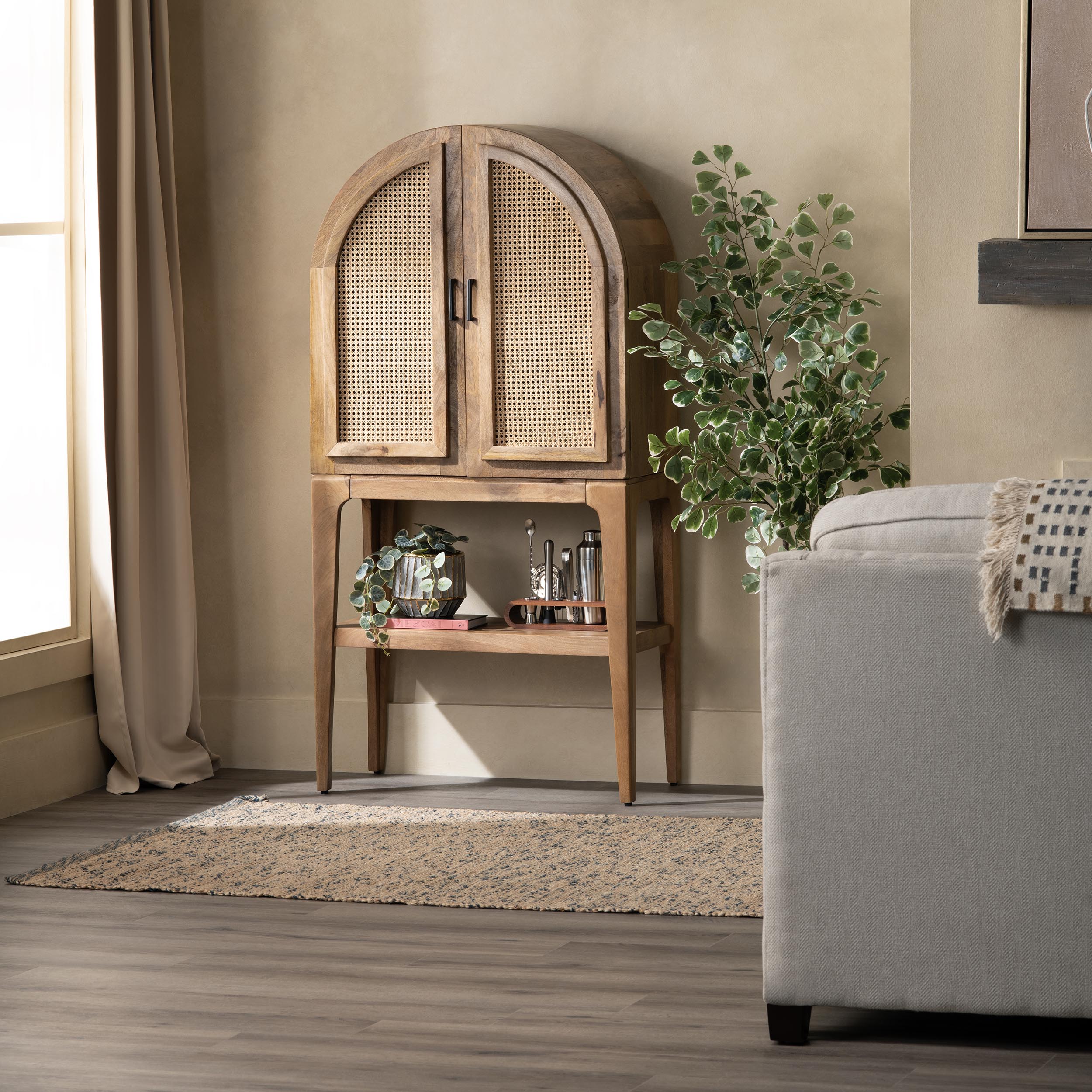Biscayne Bar Cabinet, Natural - Image 6