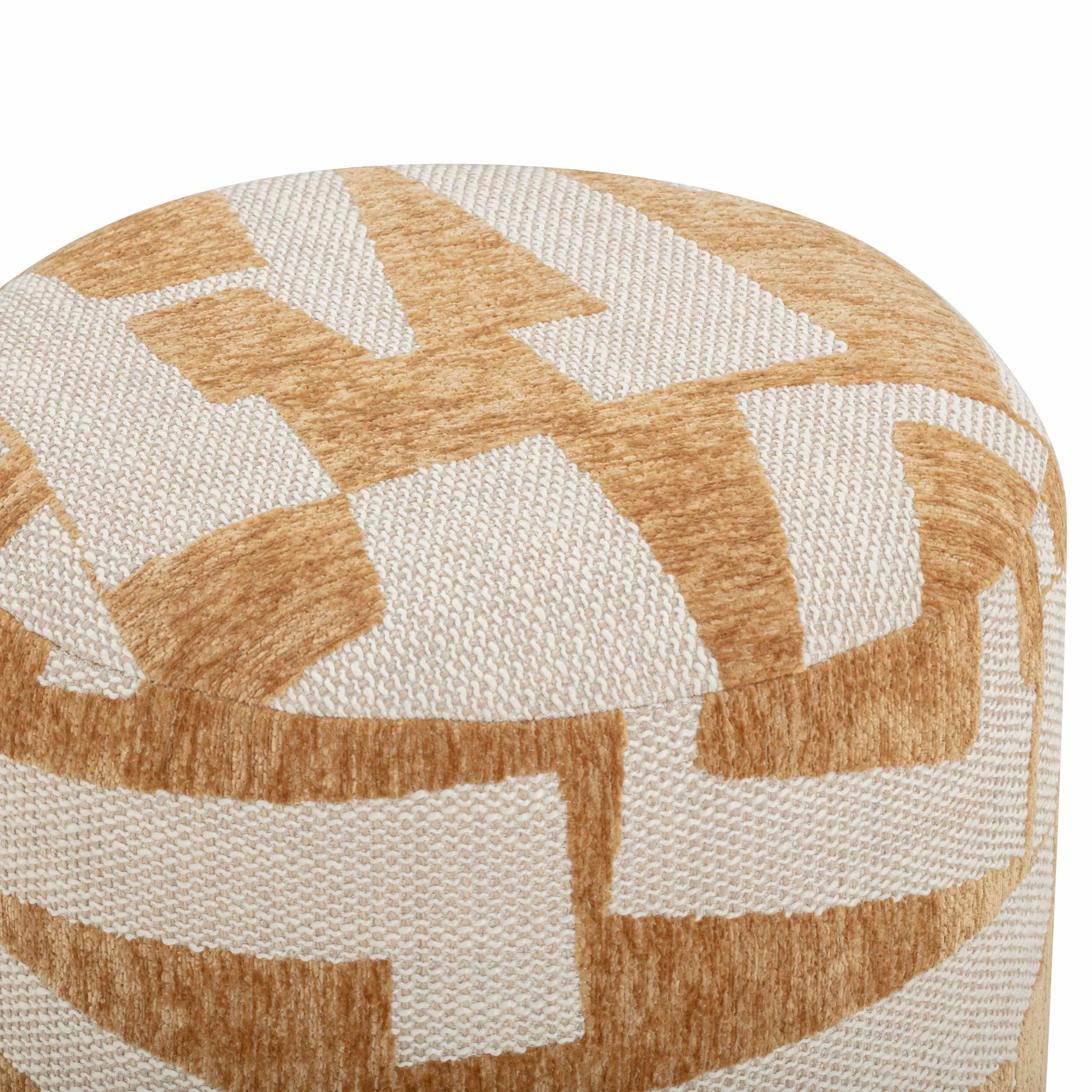 Bisou Jacquard Ottoman, Curry - Image 2