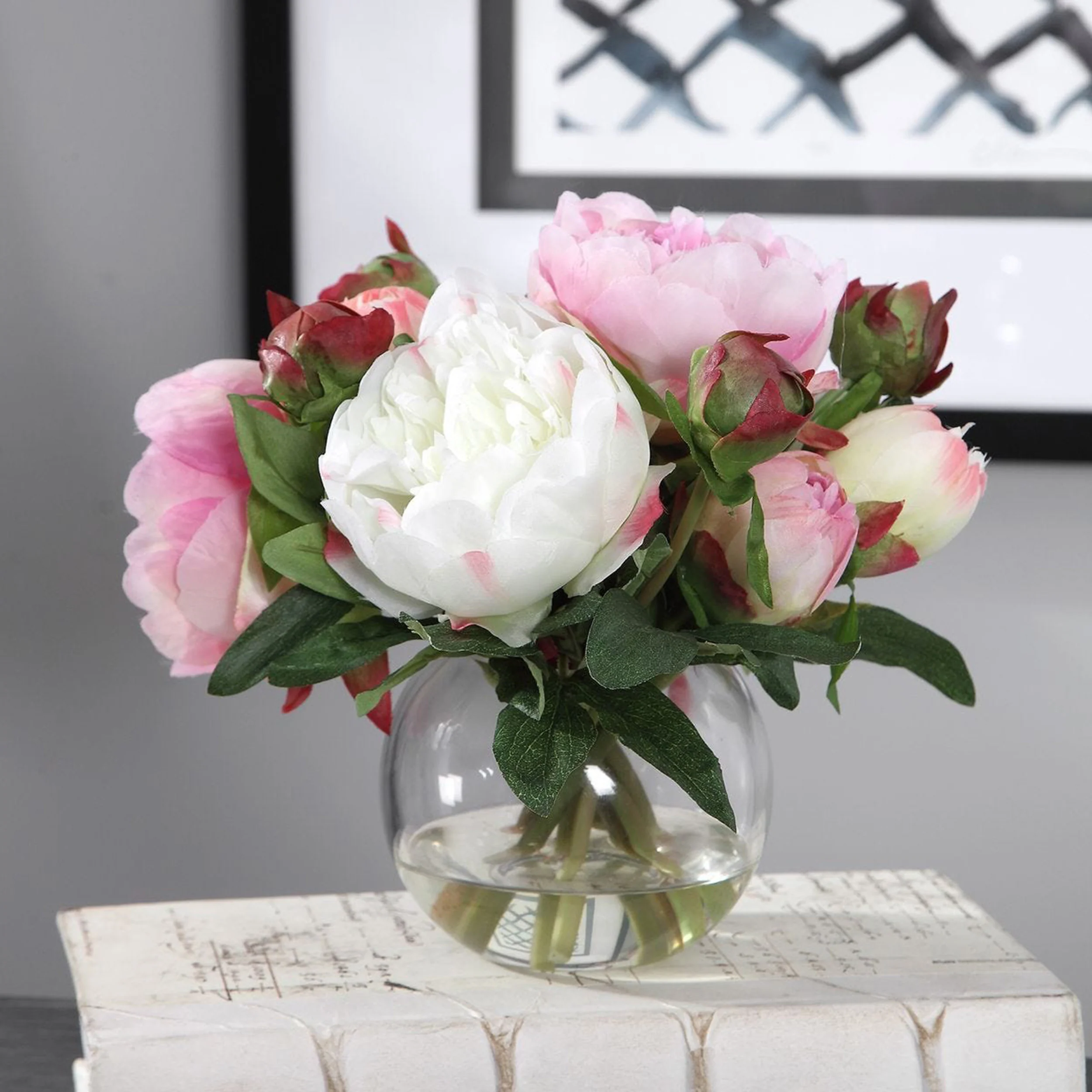 Blaire Peony Bouquet, Natural - Image 4