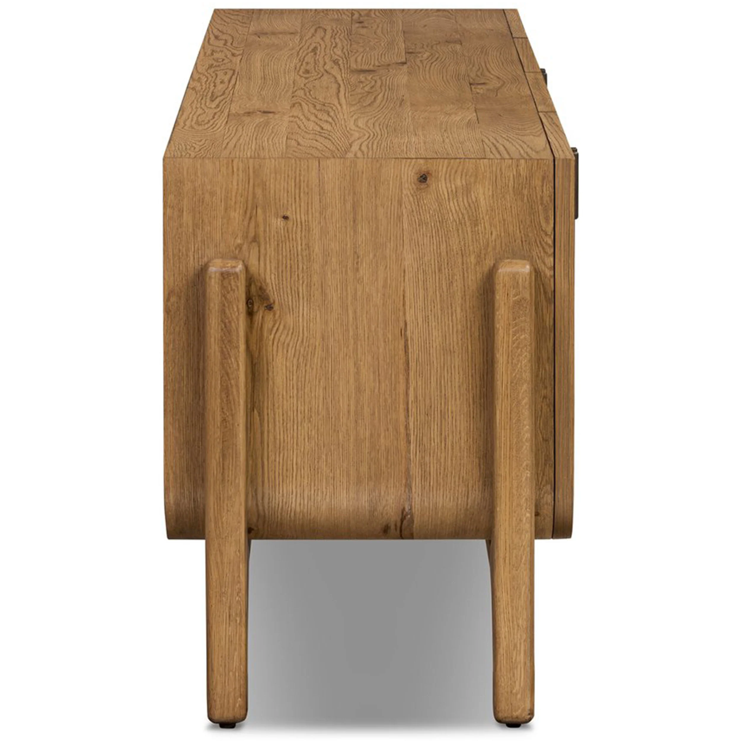 Bloomfield Media Console, Worn Oak by Four Hands - Image 3