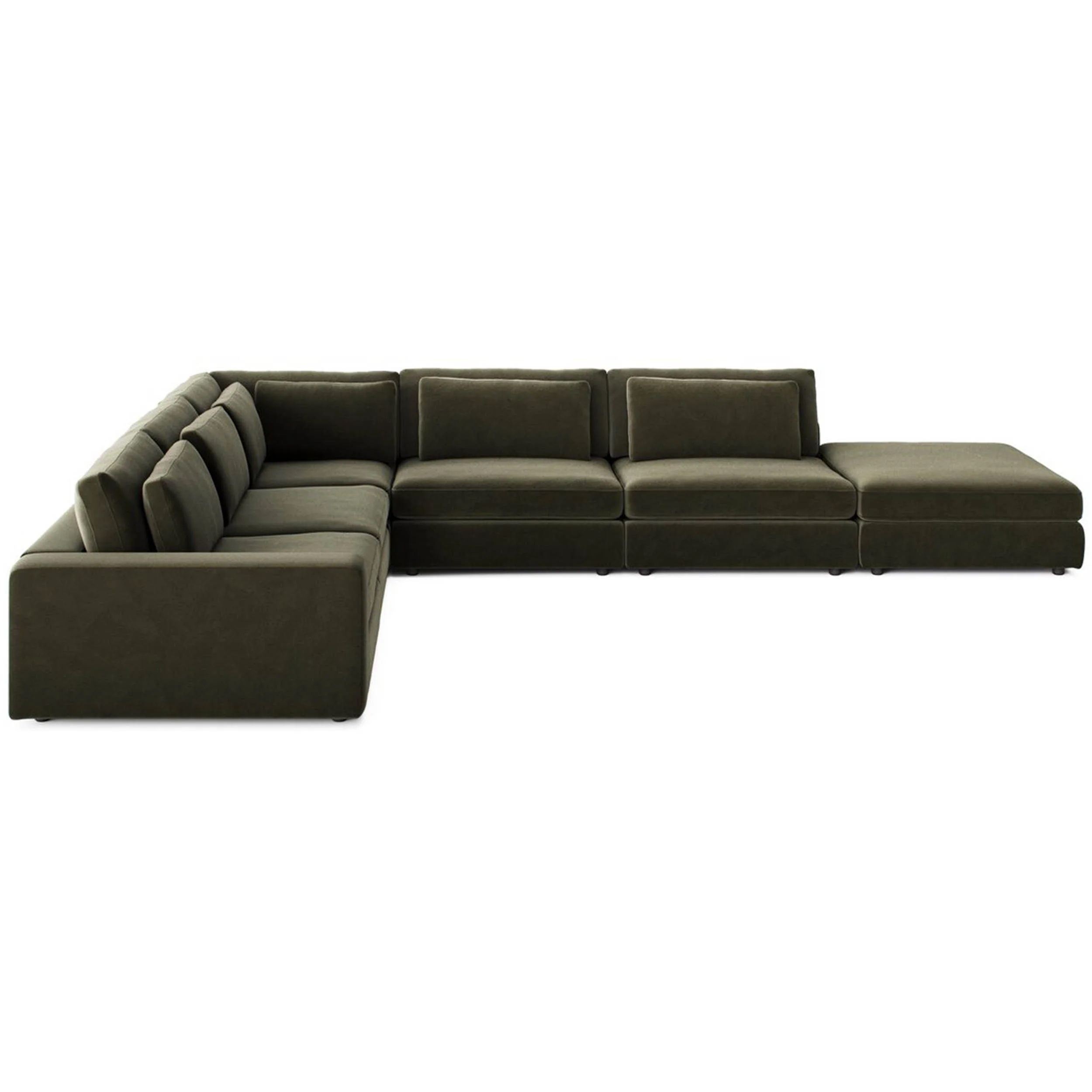 Bloor 5 Piece Sectional, Surrey Olive by Four Hands - Image 2
