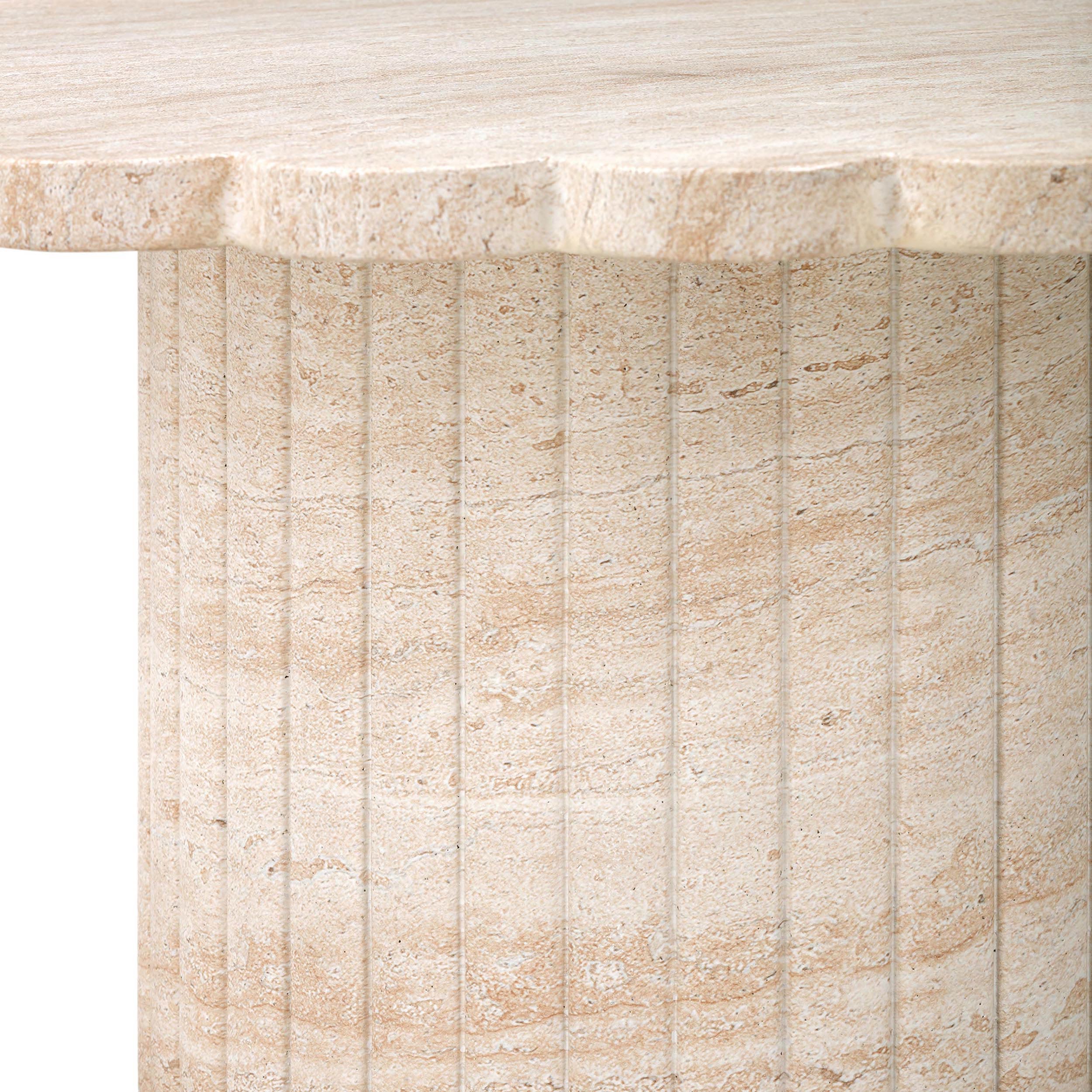 Blossom Coffee Table, Travertine Finish - Image 4