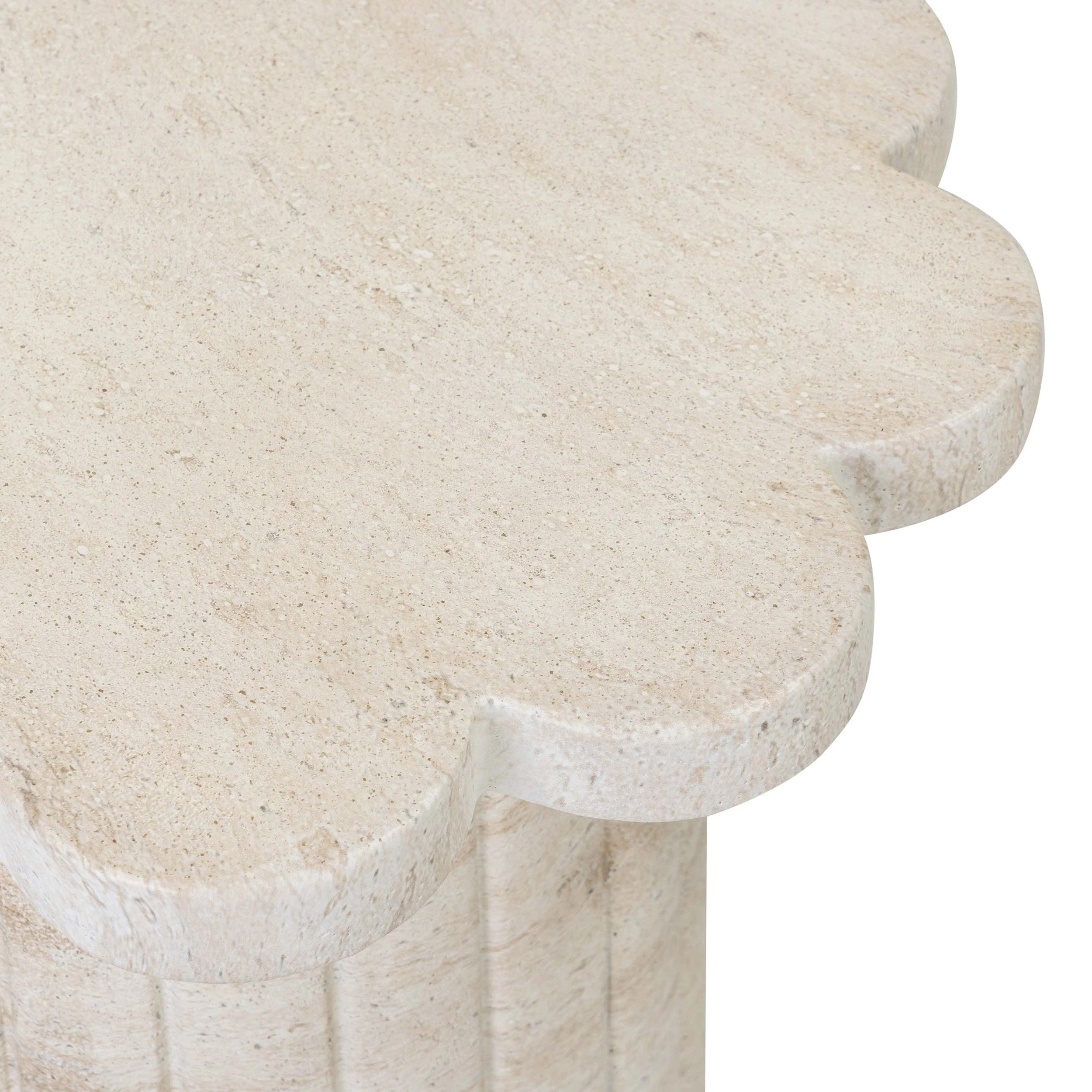 Blossom Outdoor Side Table, Travertine - Image 3