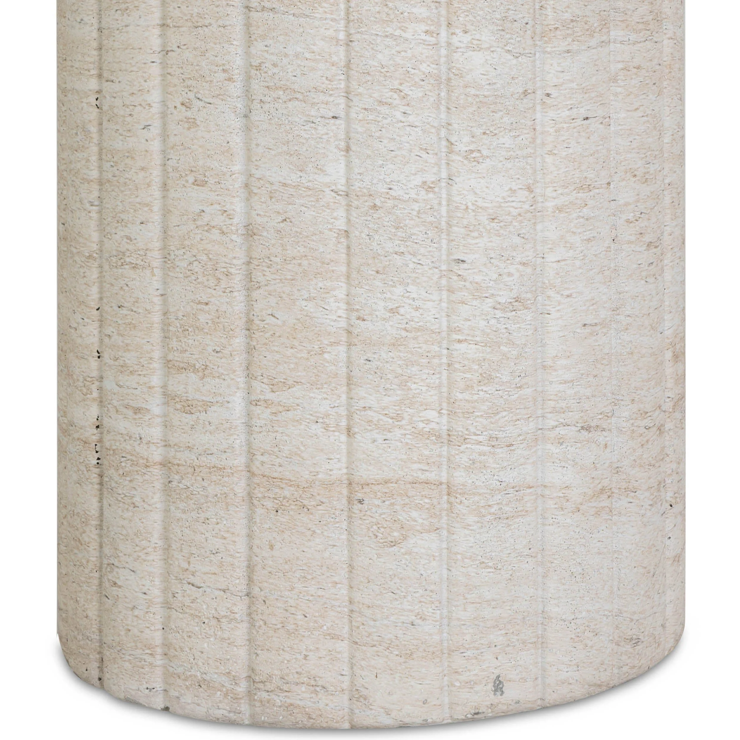 Blossom Outdoor Side Table, Travertine - Image 4