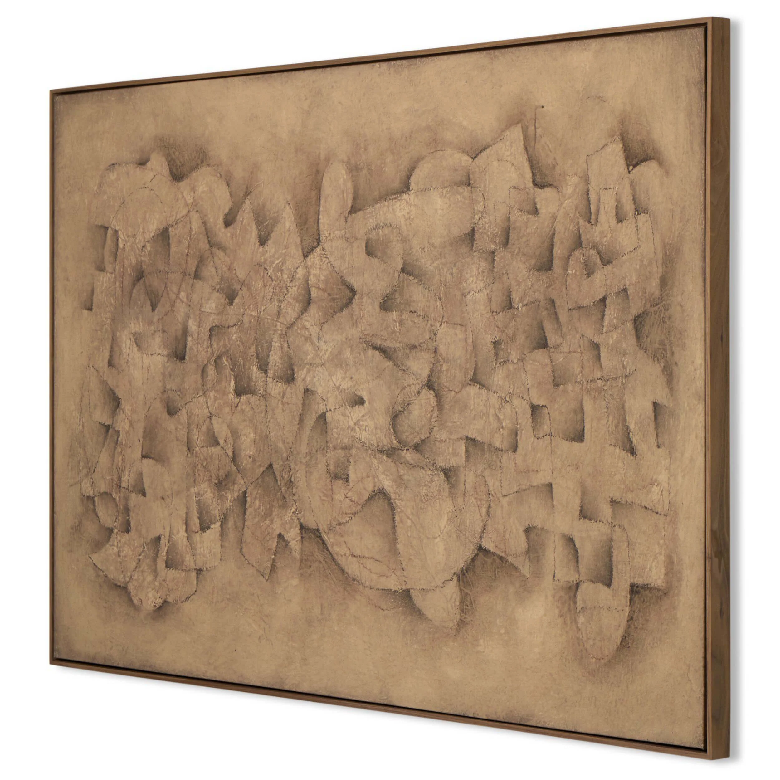 Desert Fortress by Benjamin Galvan, Rustic Walnut Floater by Four Hands - Image 2