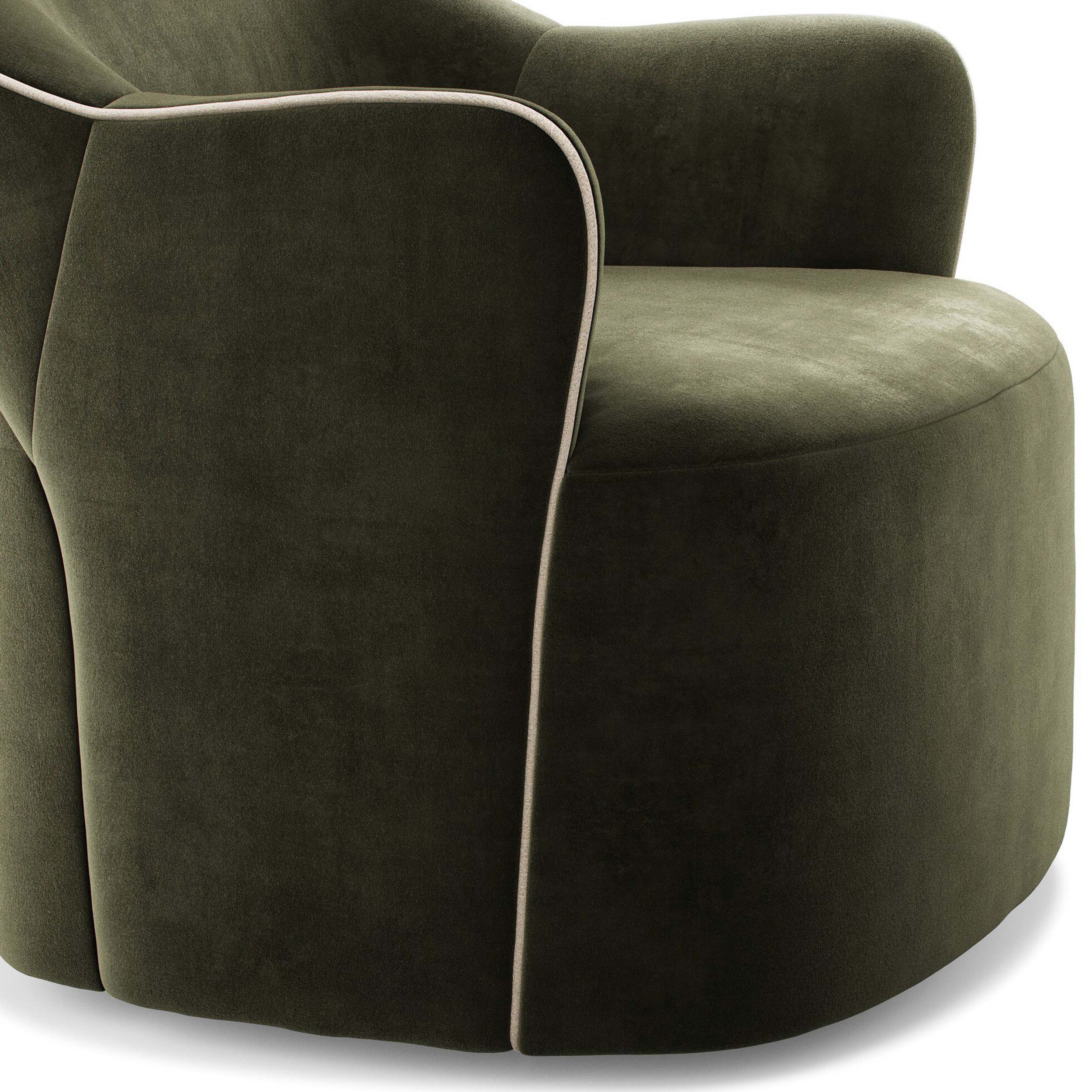 Blythe Swivel Chair, Surrey Olive by Four Hands - Image 6