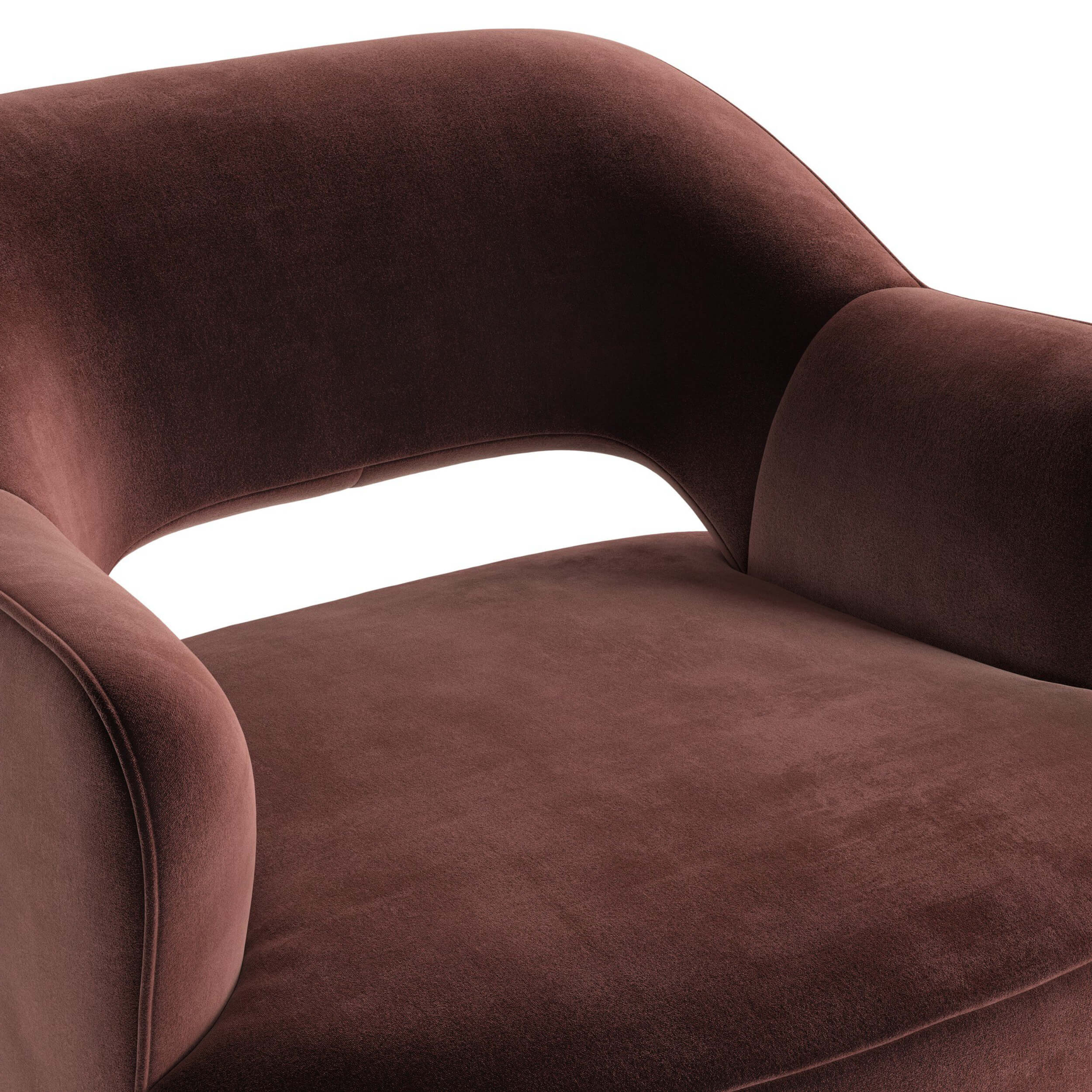 Blythe Swivel Chair, Surrey Plum by Four Hands - Image 4