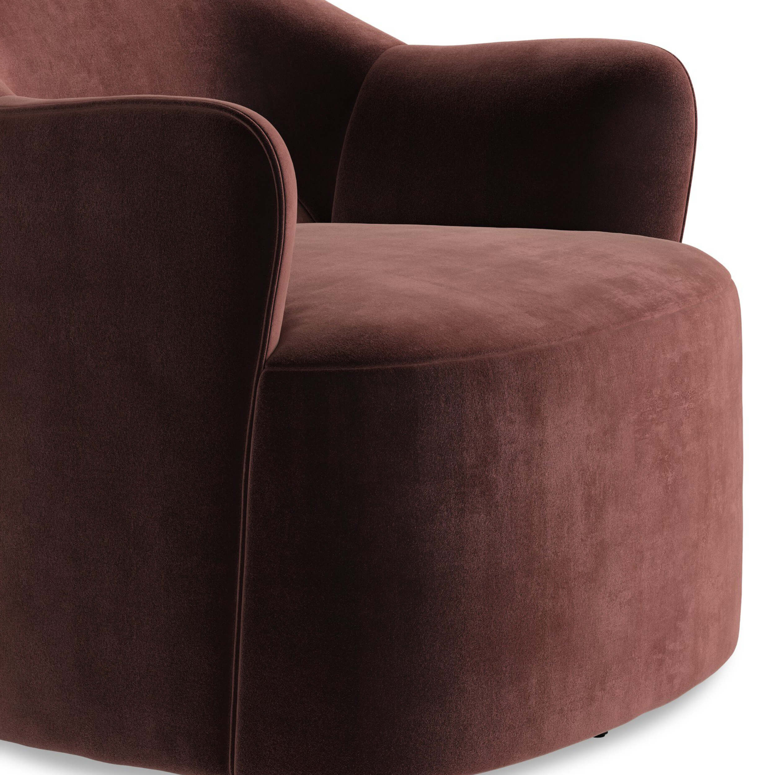 Blythe Swivel Chair, Surrey Plum by Four Hands - Image 5
