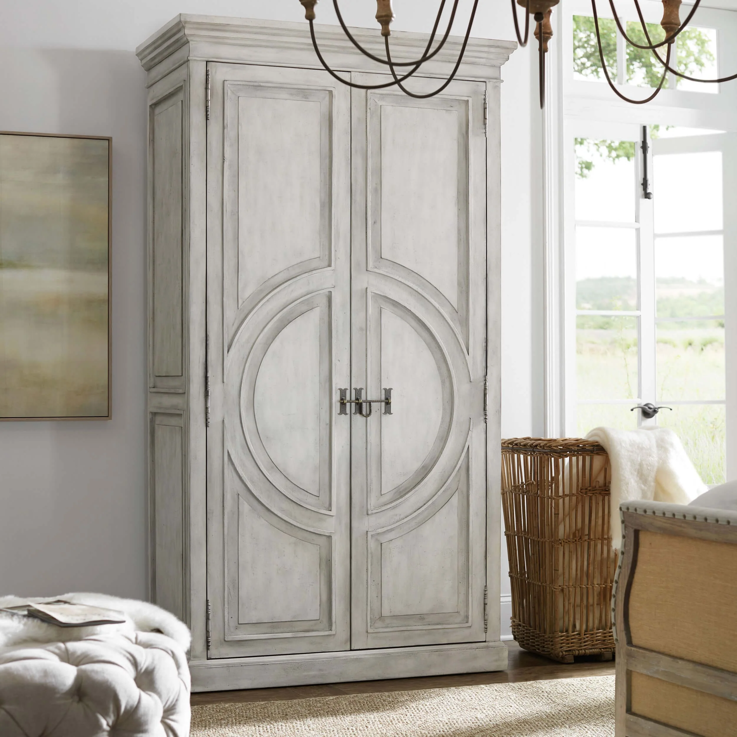 Boheme Bilzen Wardrobe, Whitewash - Image 4