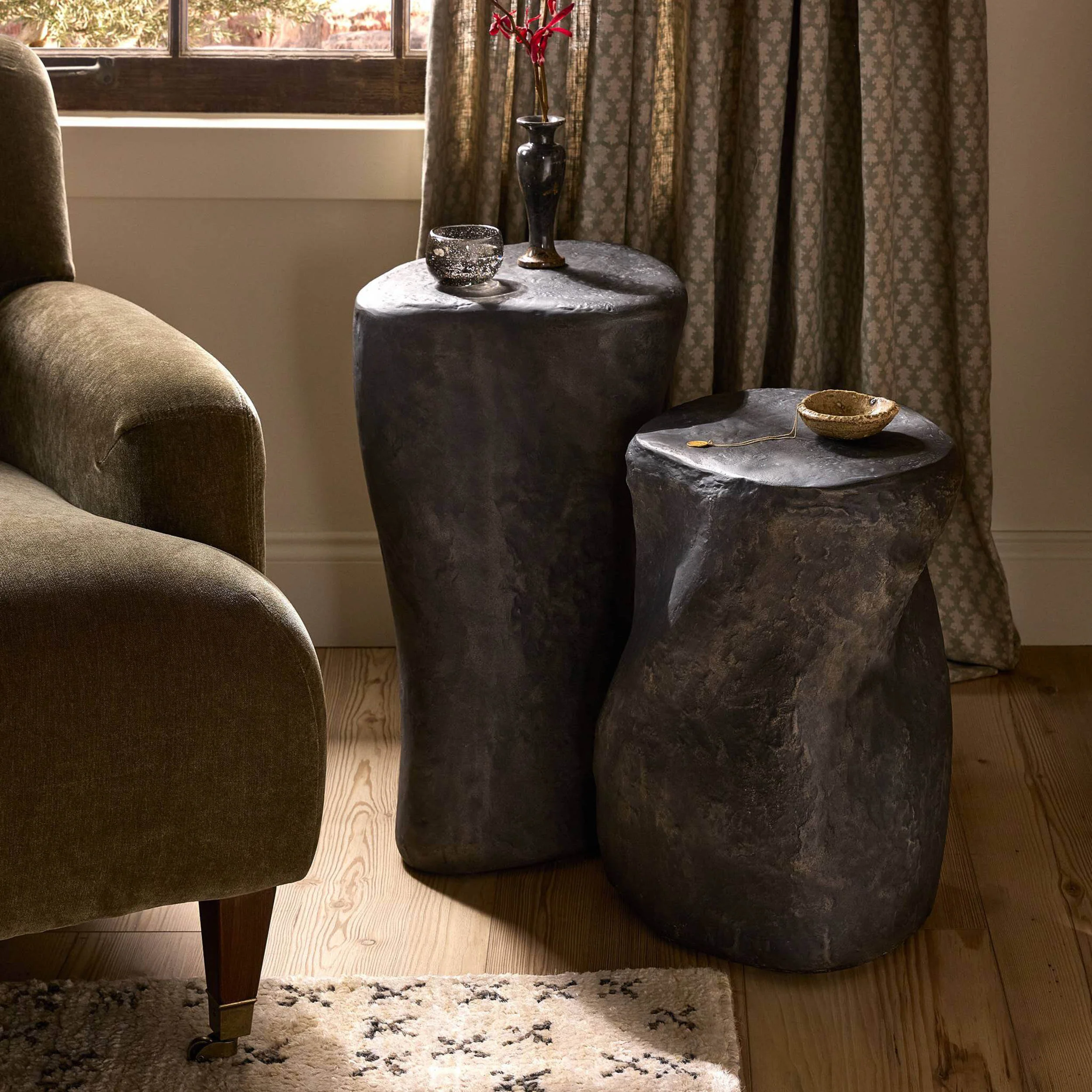 Bomba Small End Table, Black by Four Hands - Image 5