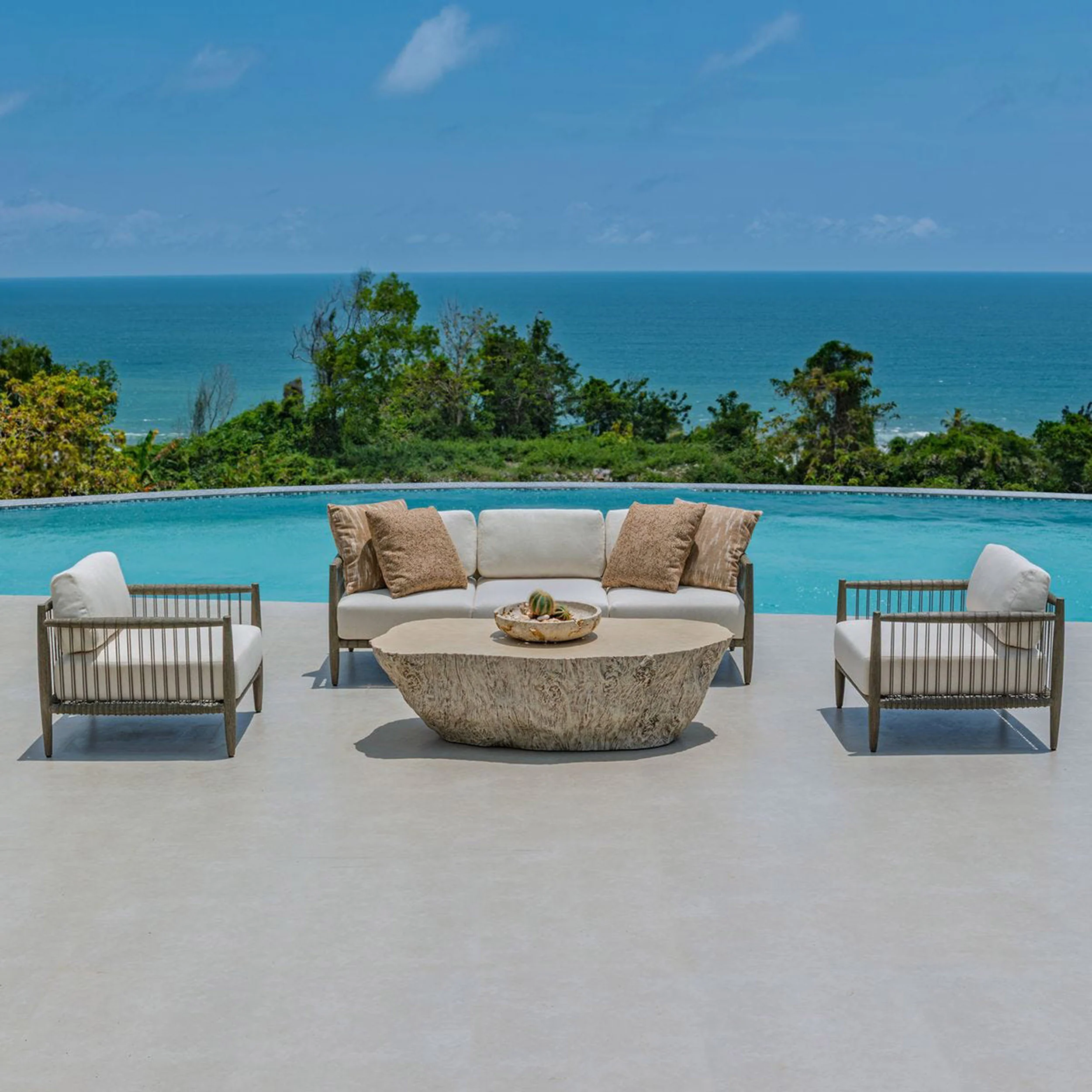 Borneo Outdoor Sofa, Oyster White - Image 7