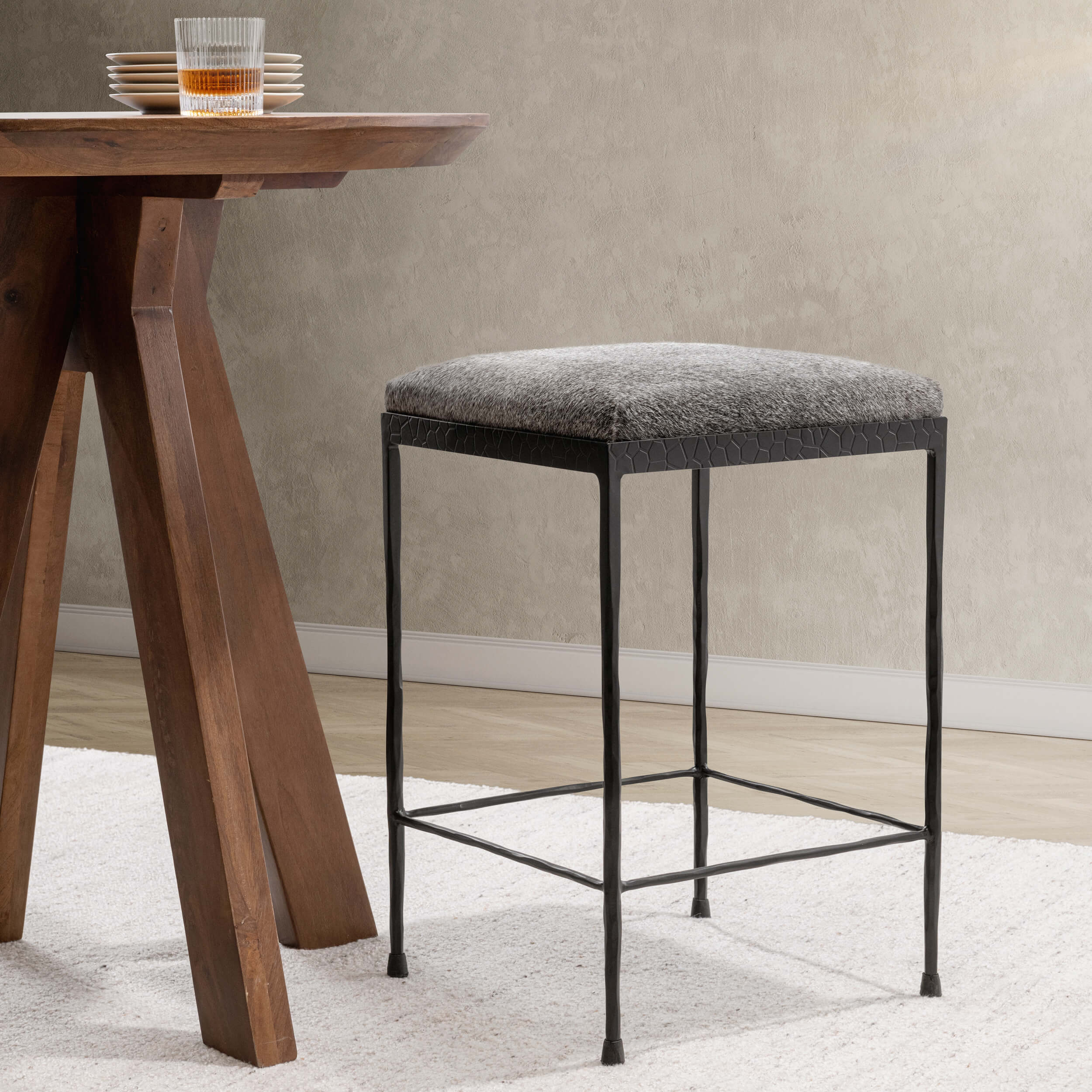 Bose Hide Counter Stool, Sparrow Gray - Image 6