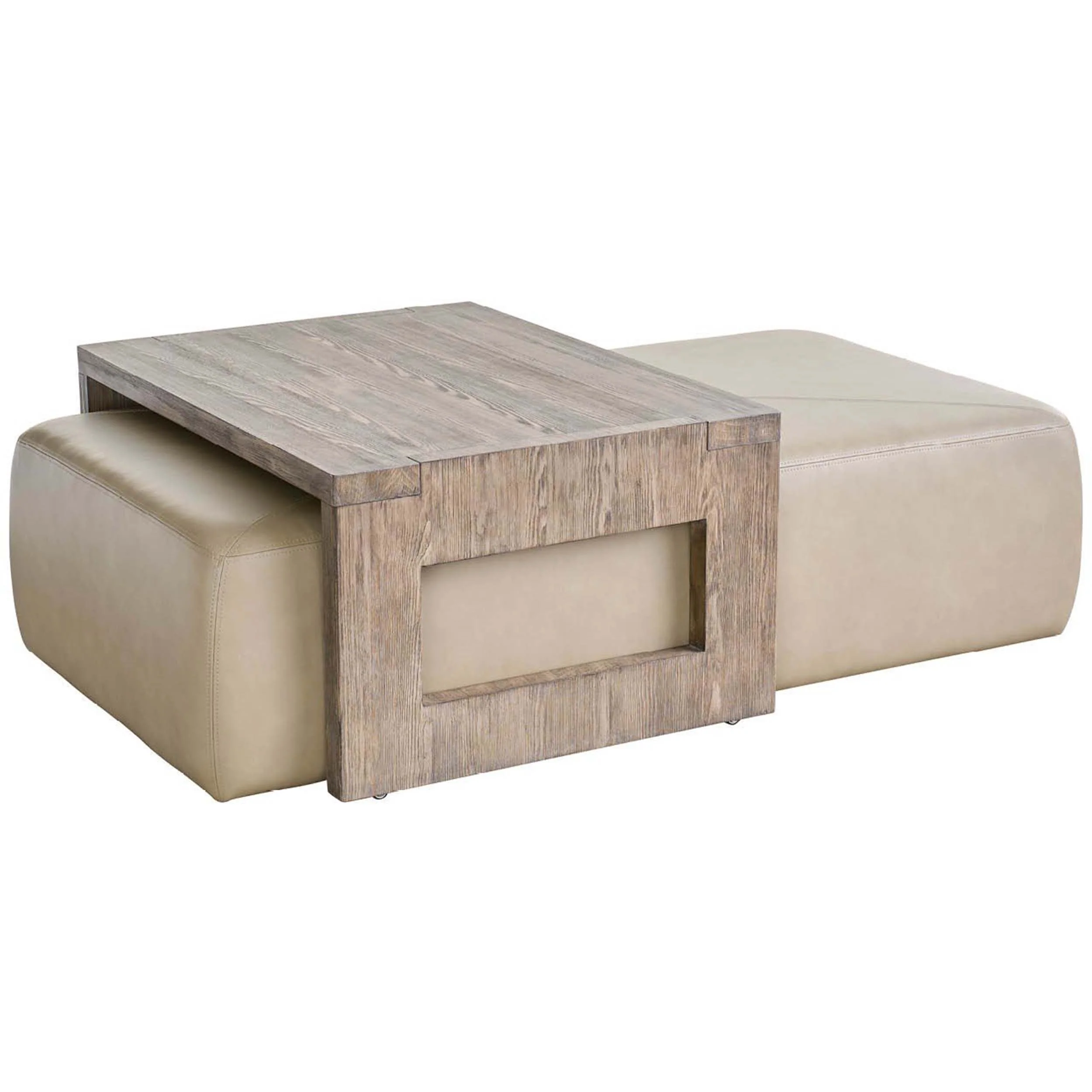Boulder Cocktail Ottoman, Aline Beige