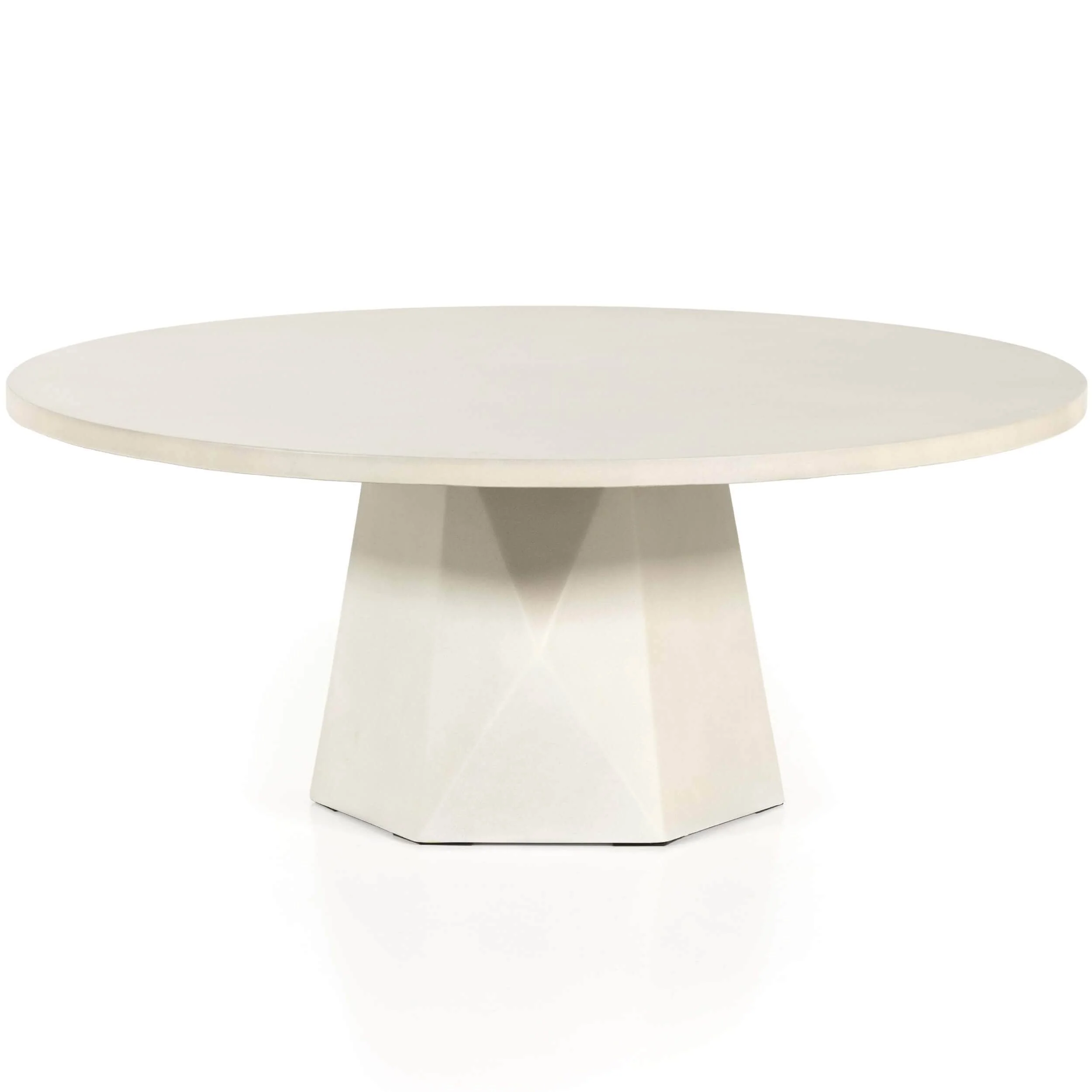 Bowman Outdoor Coffee Table, White Concrete by Four Hands