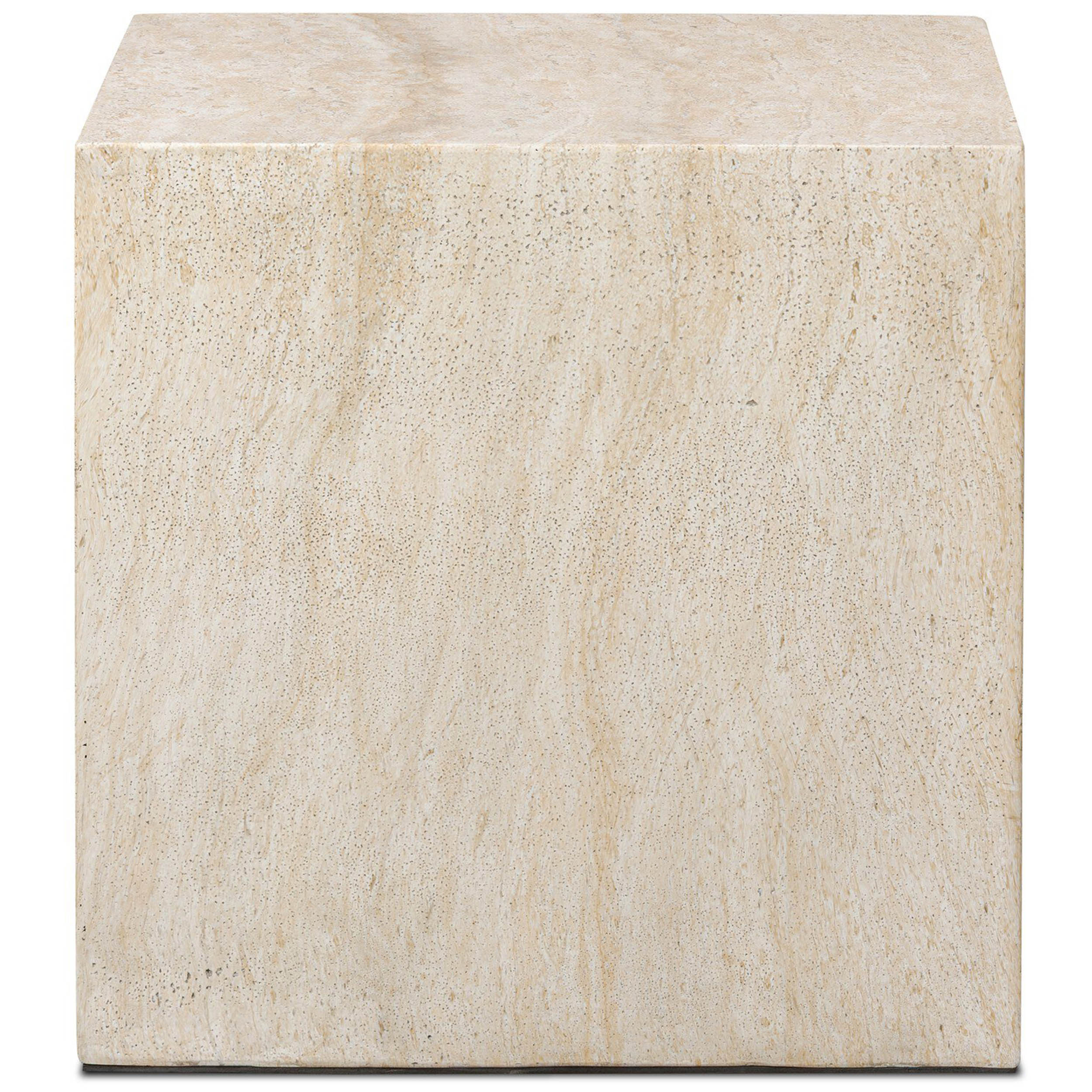 Brad End Table, Faux Travertine by Four Hands - Image 3