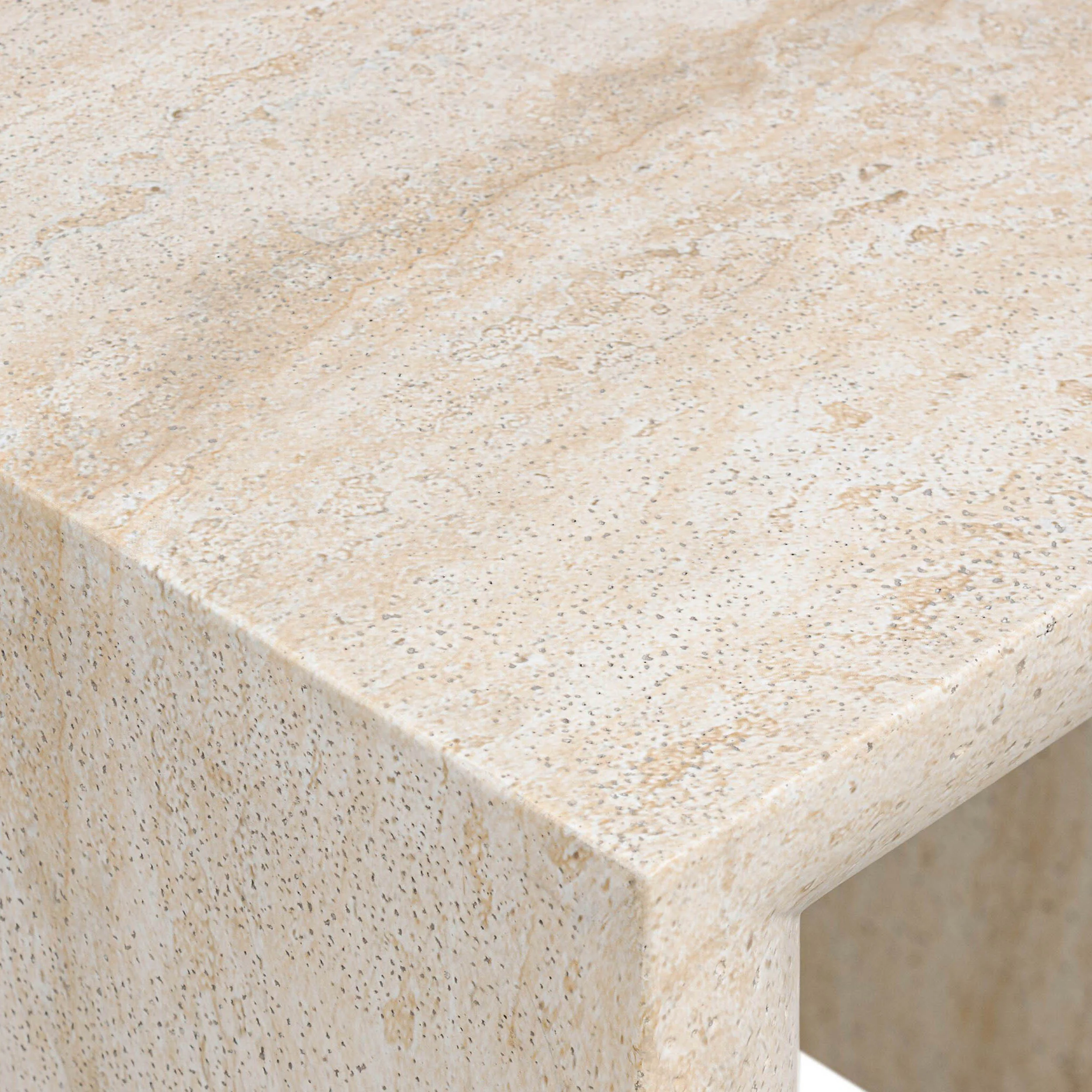 Brad End Table, Faux Travertine by Four Hands - Image 5