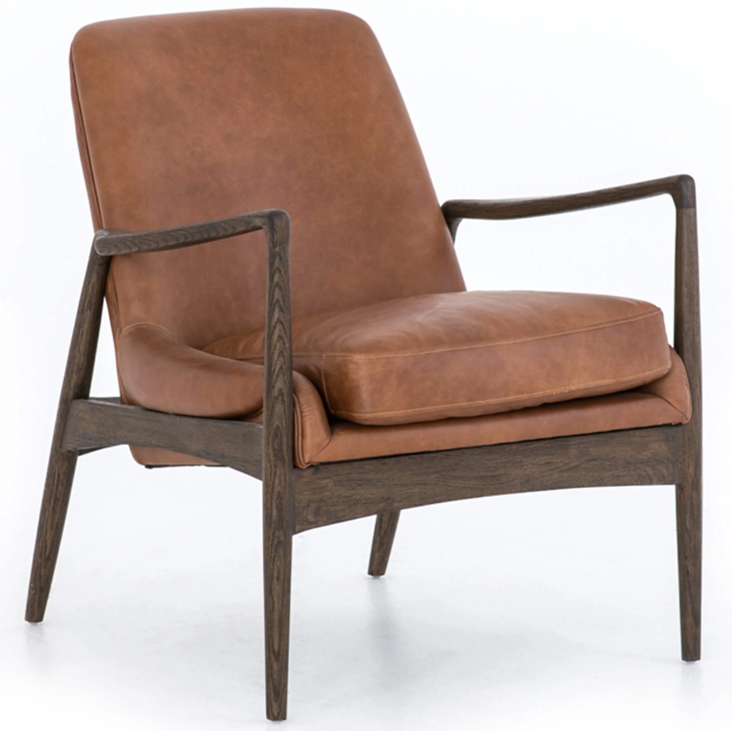 Braden Leather Chair, Brandy by Four Hands
