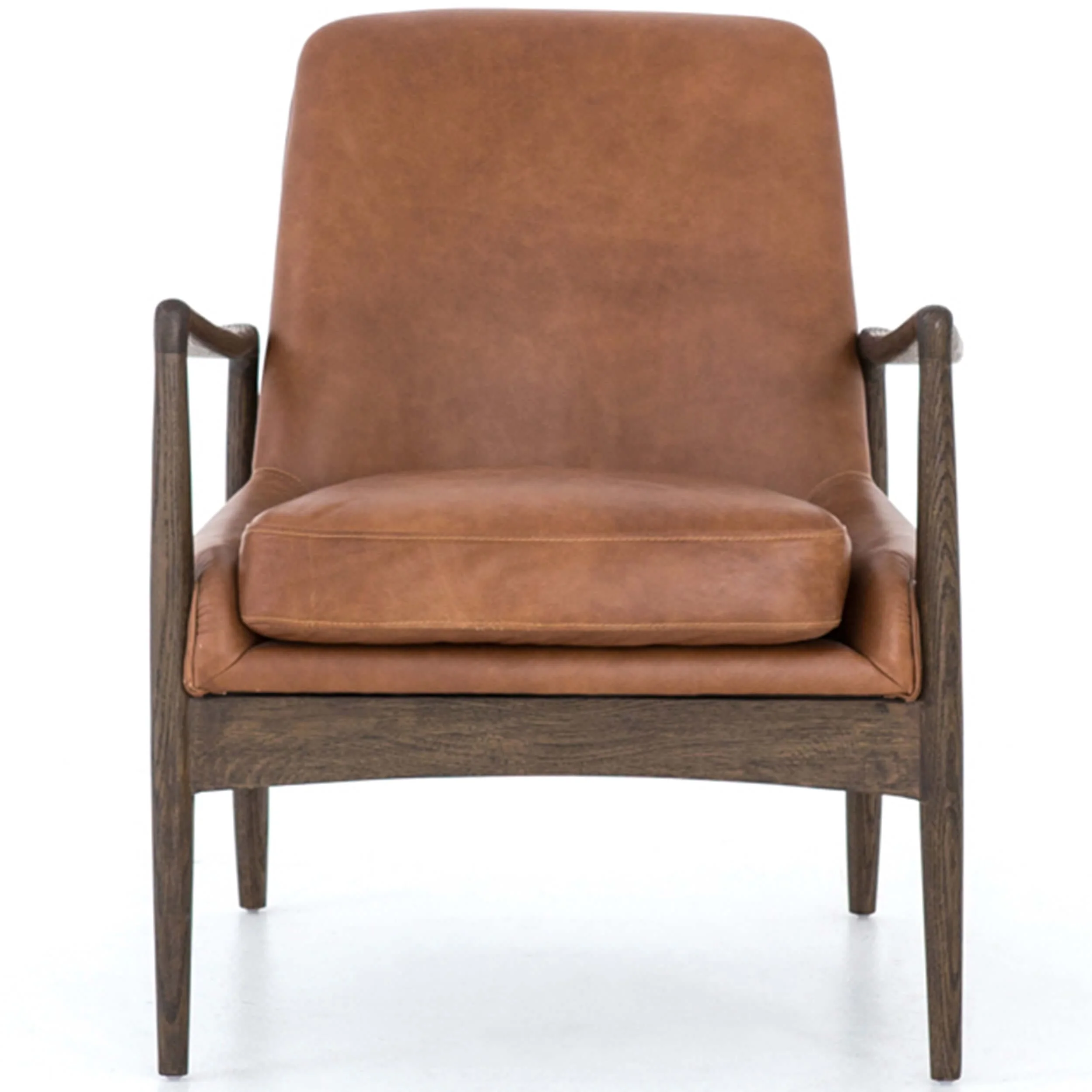 Braden Leather Chair, Brandy by Four Hands - Image 3