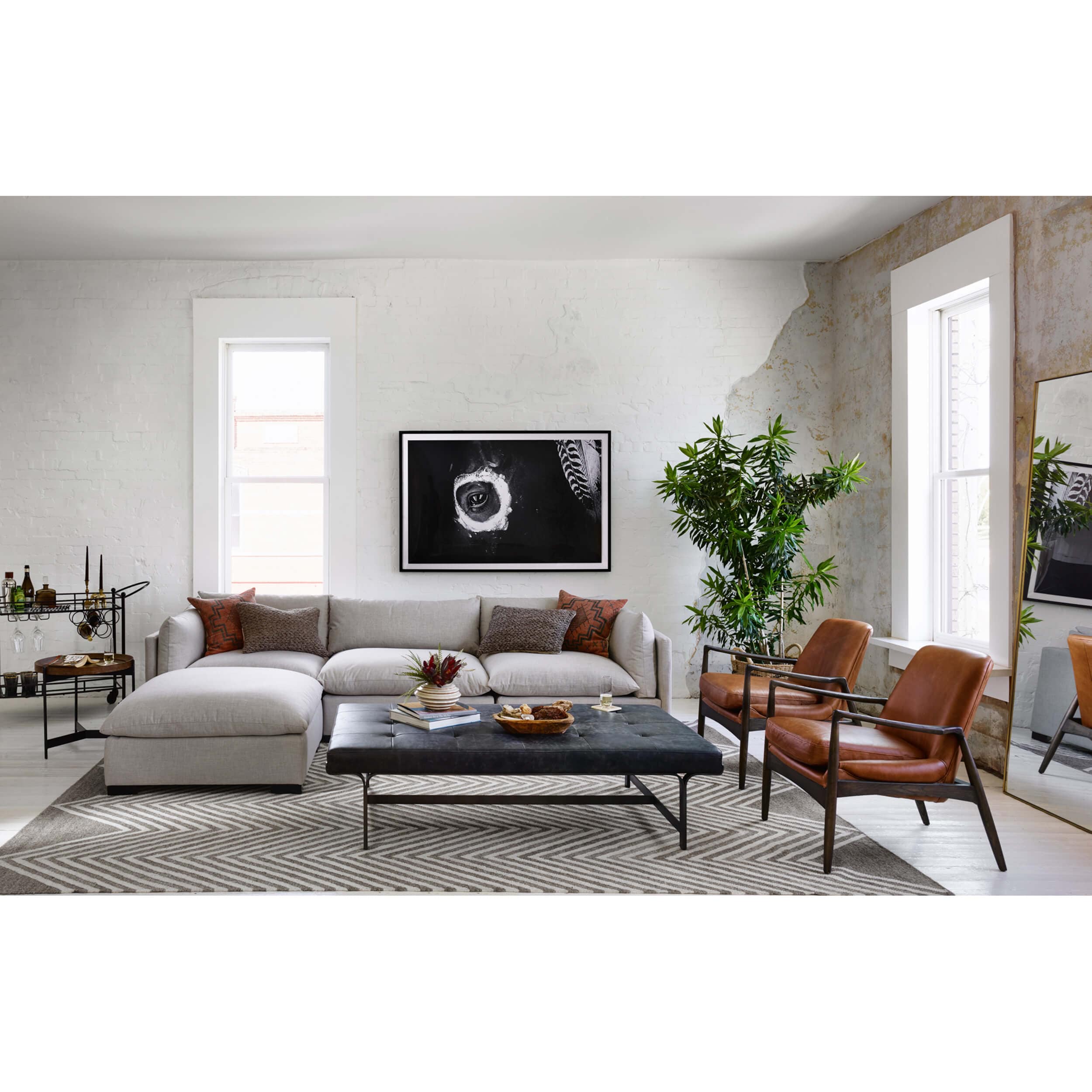Braden Leather Chair, Brandy by Four Hands - Image 5