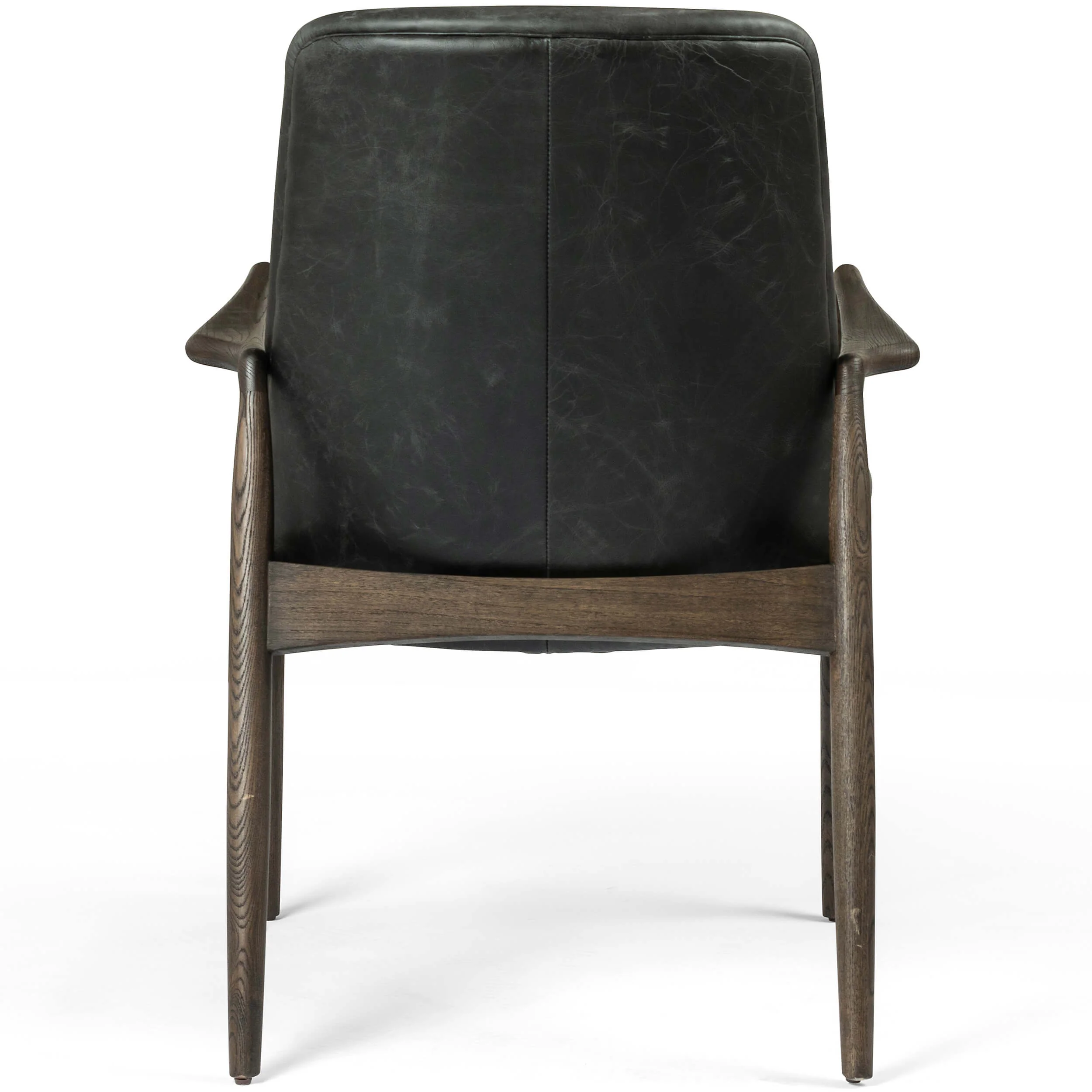 Braden Leather Dining Arm Chair, Durango Smoke, Set of 2 by Four Hands - Image 4
