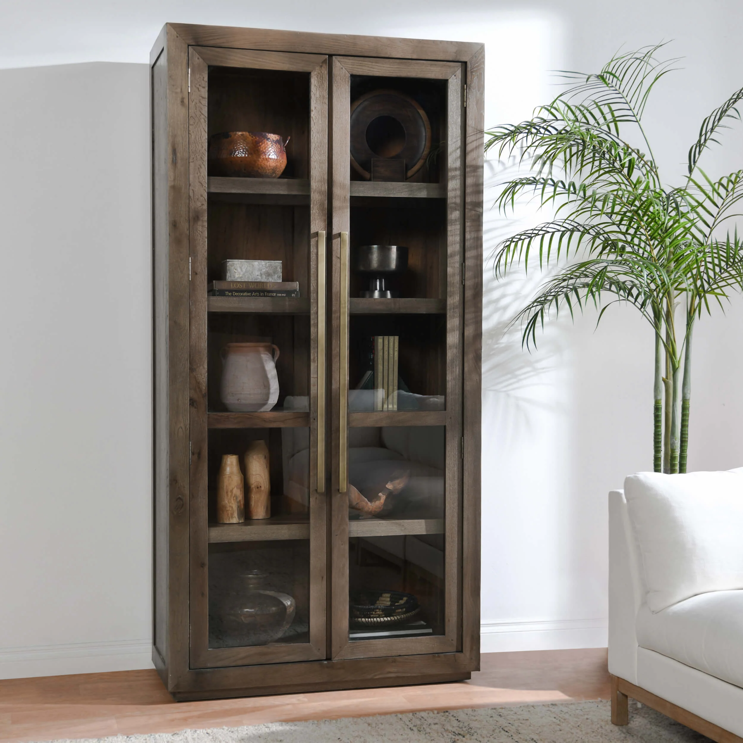 Bradley Tall Cabinet, Brown - Image 8
