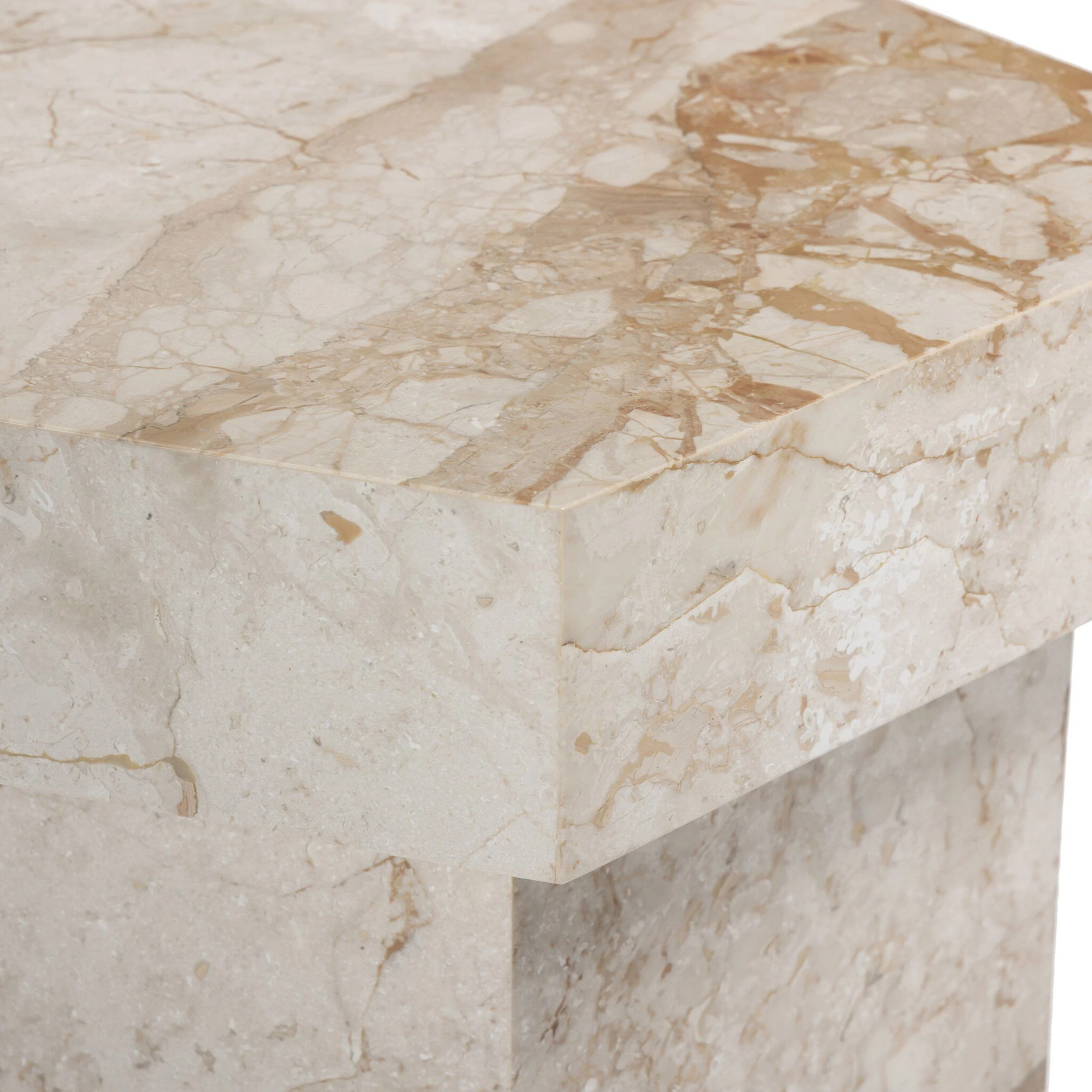 Brando End Table, Desert Taupe Marble by Four Hands - Image 6