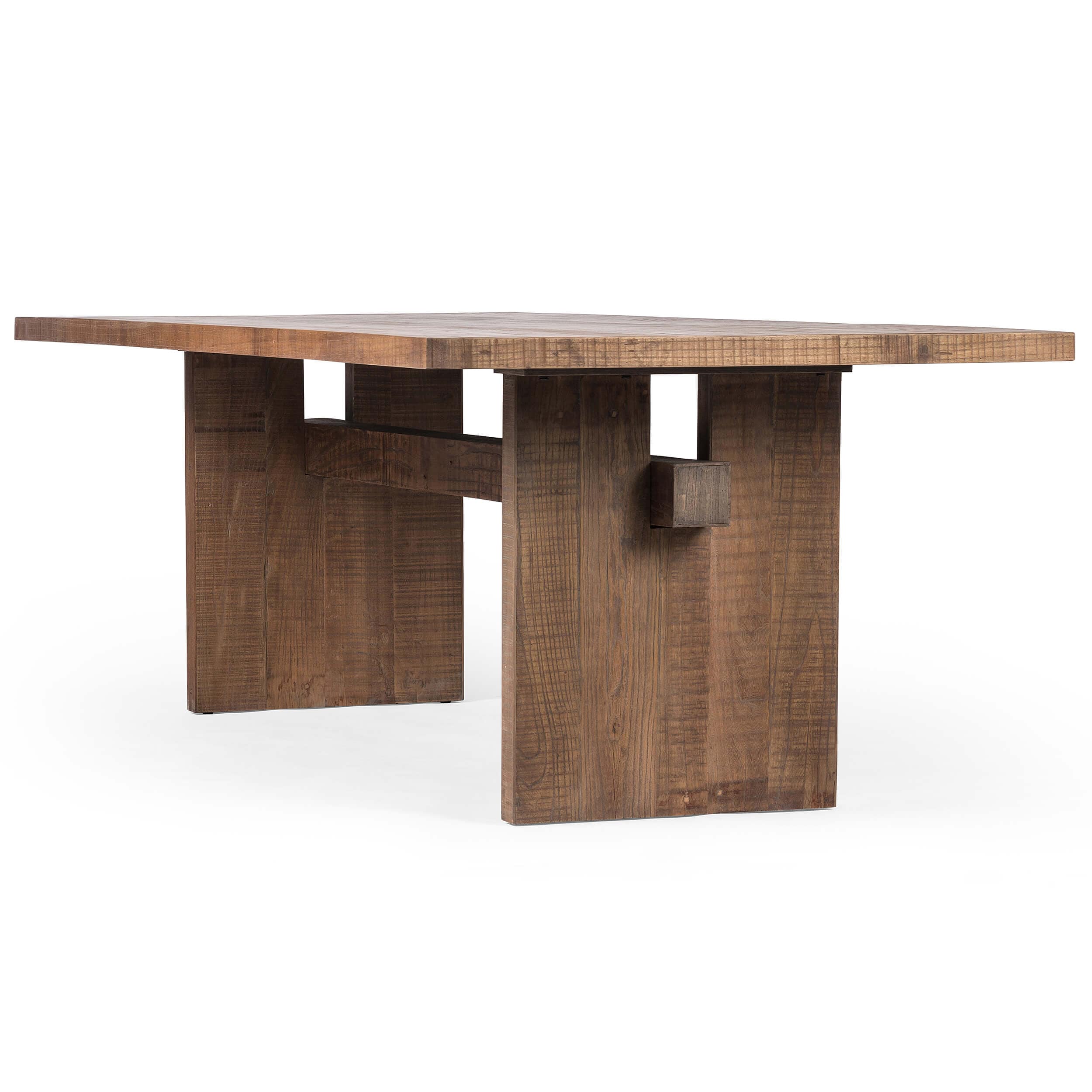 Brandy Dining Table, Rustic Weathered Elm - Image 4