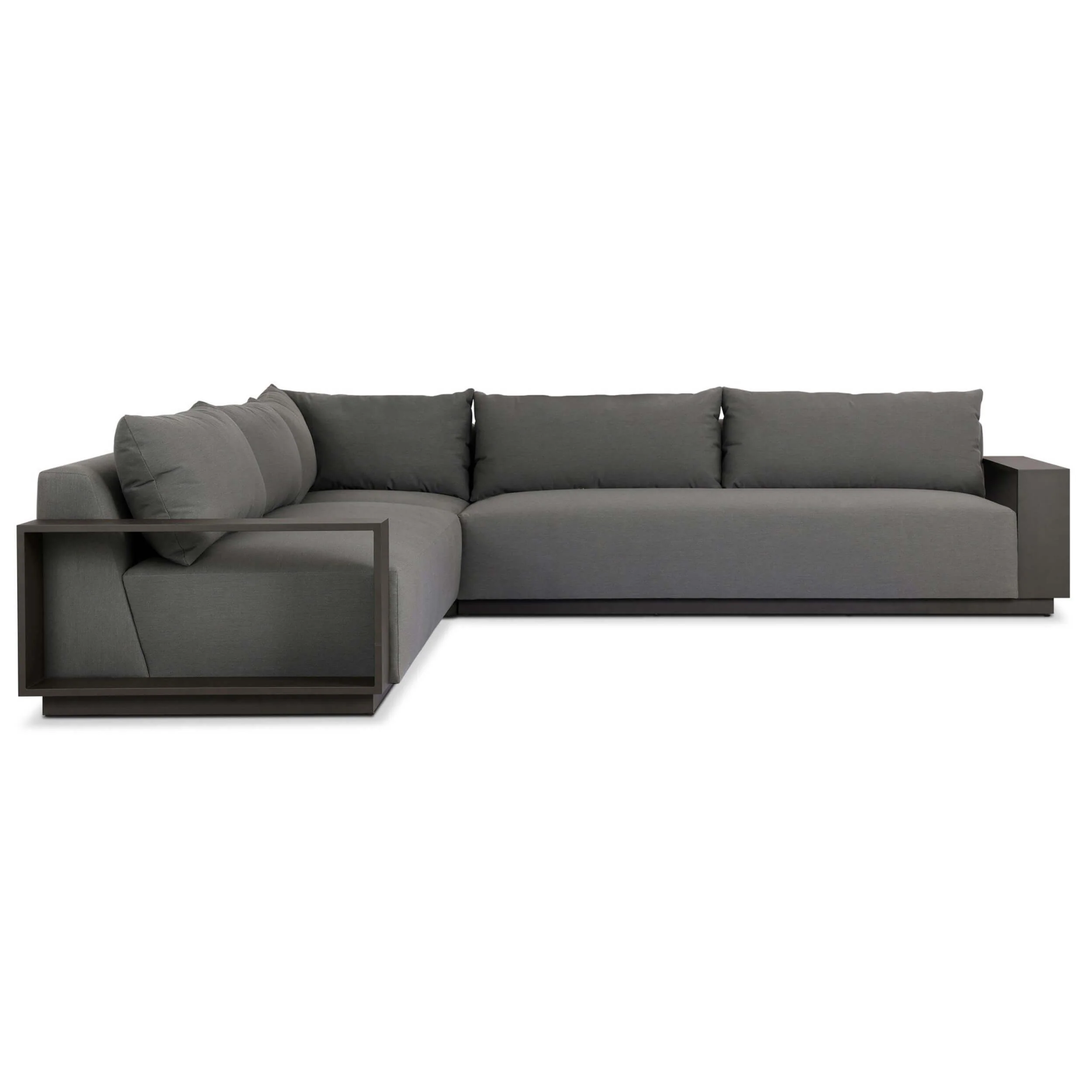 Branford Outdoor Metal 3 Piece Sectional, Arashi Graphite by Four Hands - Image 2