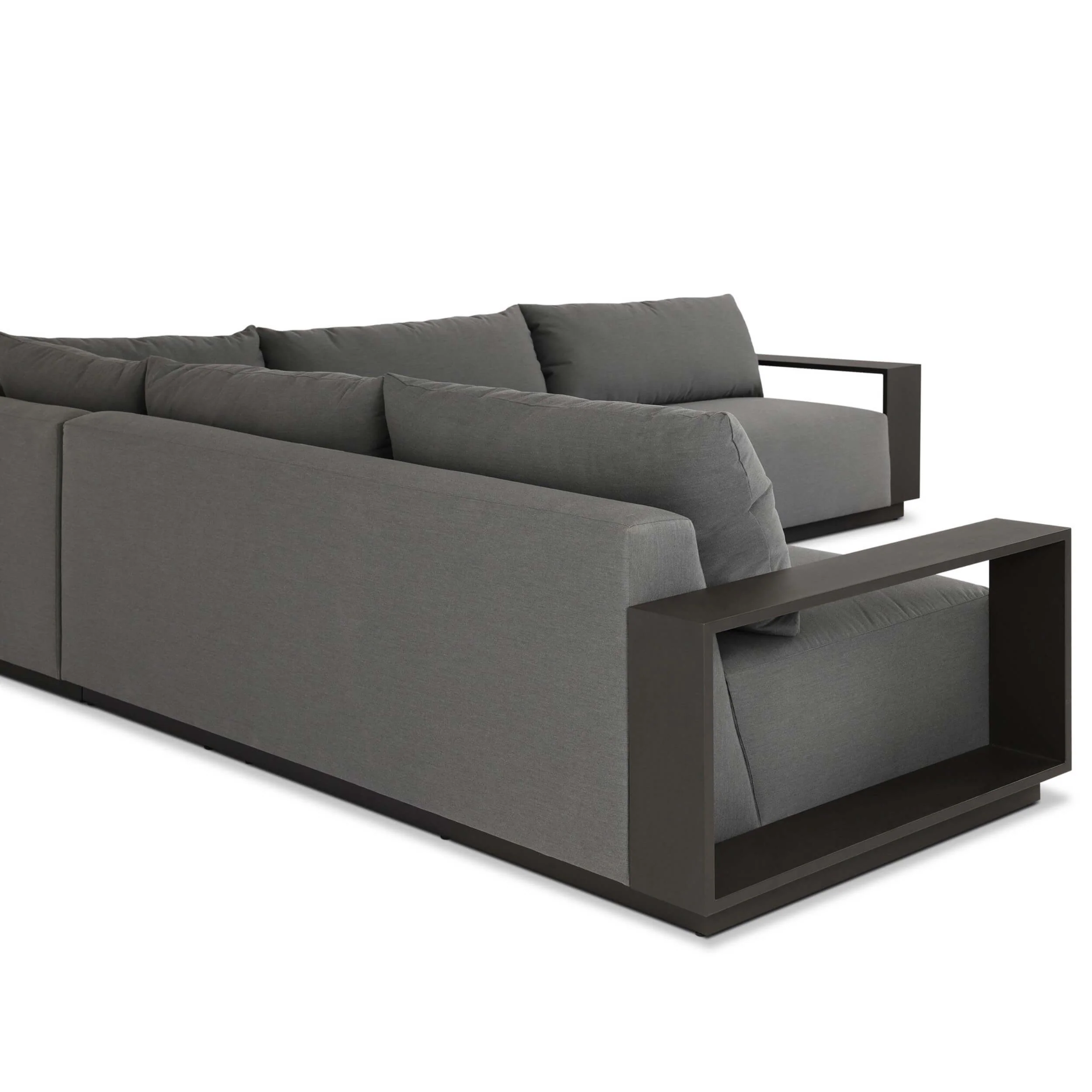 Branford Outdoor Metal 3 Piece Sectional, Arashi Graphite by Four Hands - Image 4