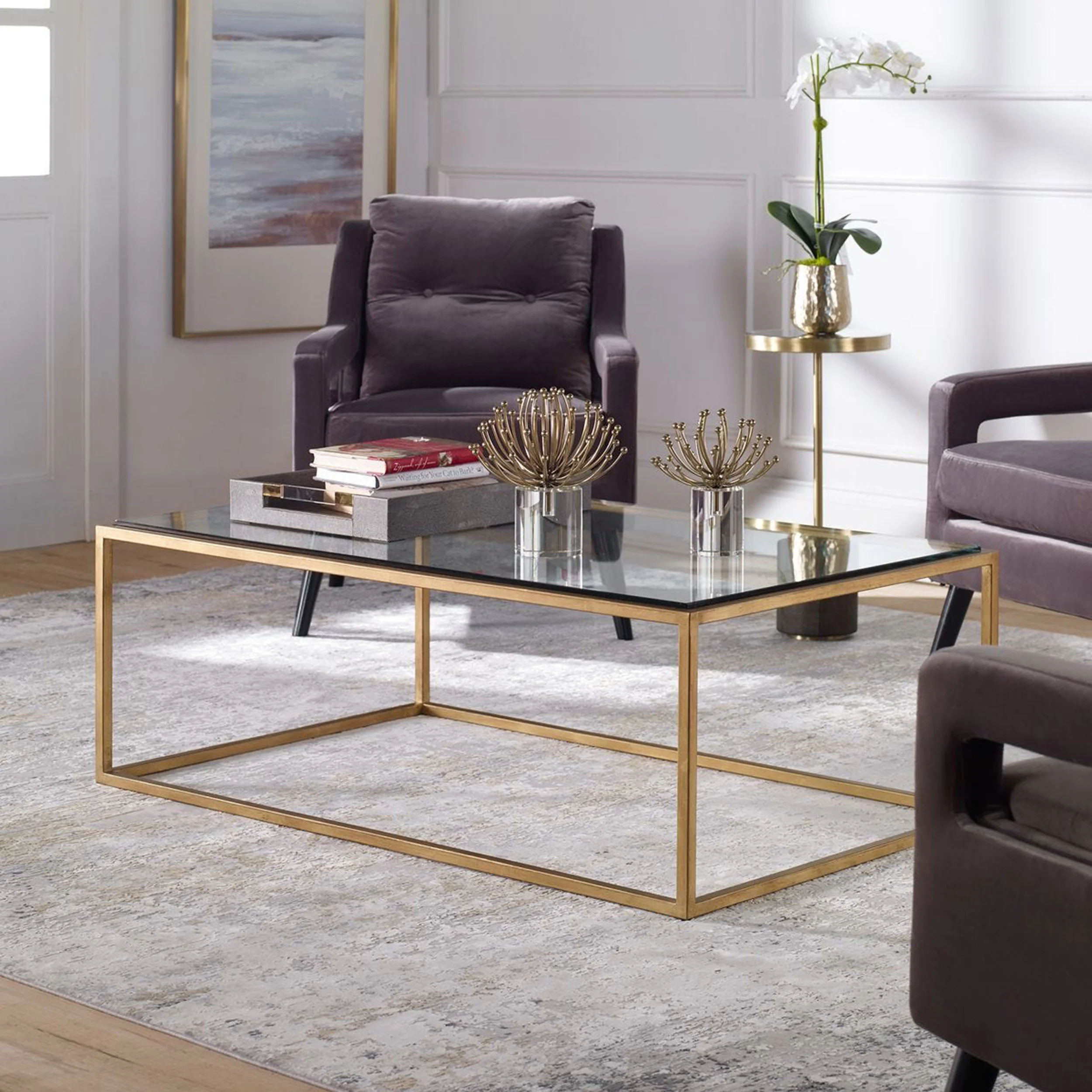 Bravura Coffee Table, Gold - Image 5