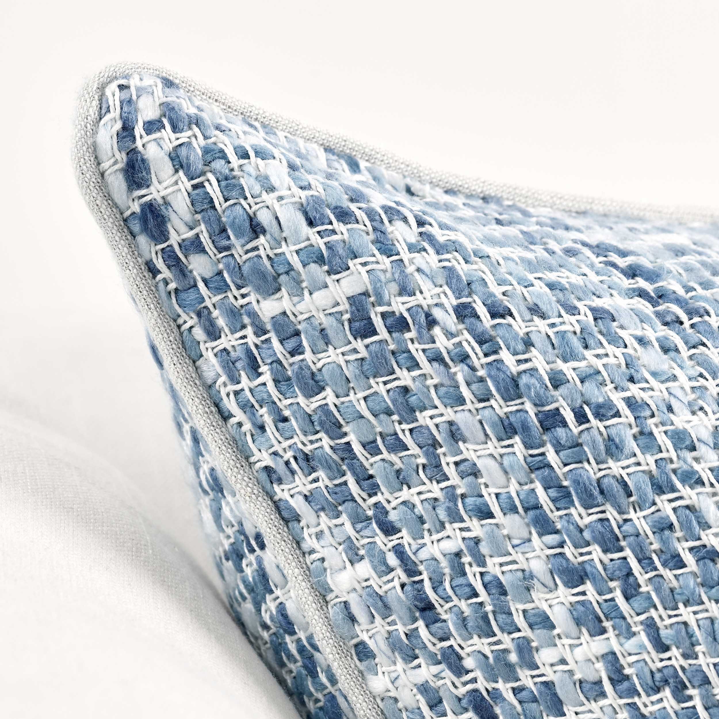 Brax Pillow, Blue/Ivory - Image 4