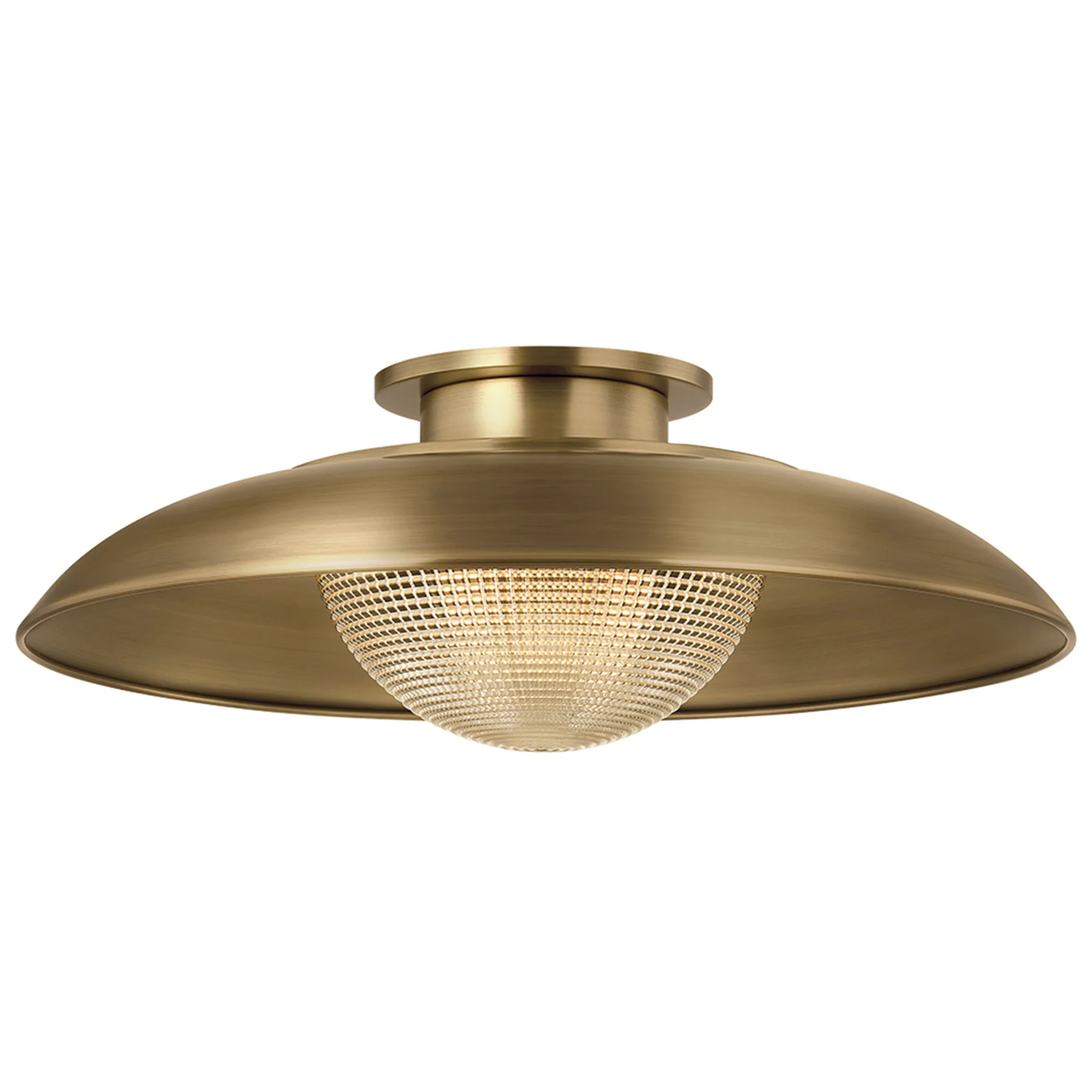 Braxton Semi Flush, Patina Brass